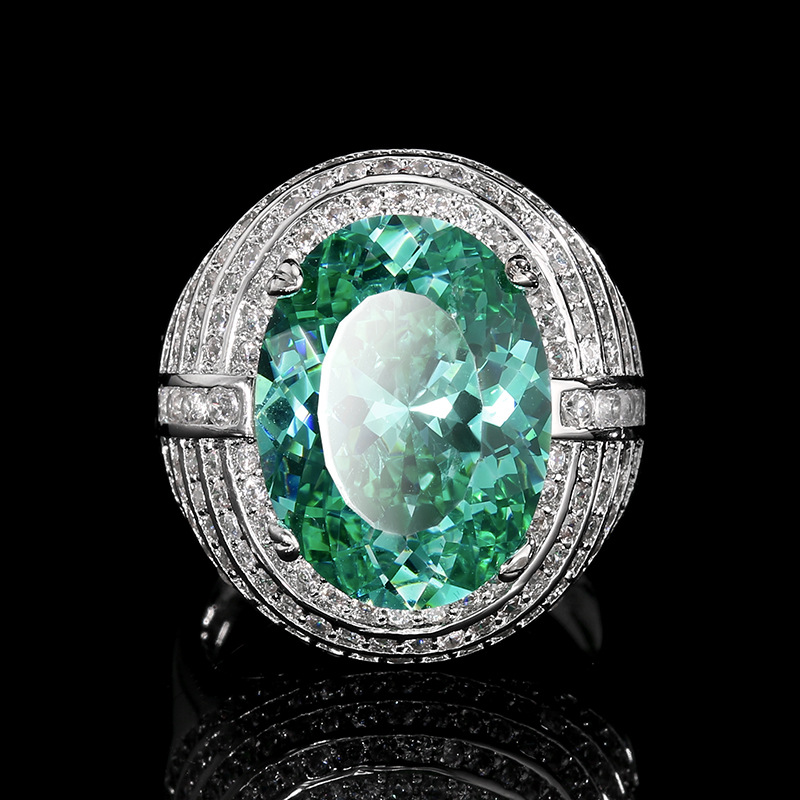 Elegant Blue Red Green Purple Gemstone Ring