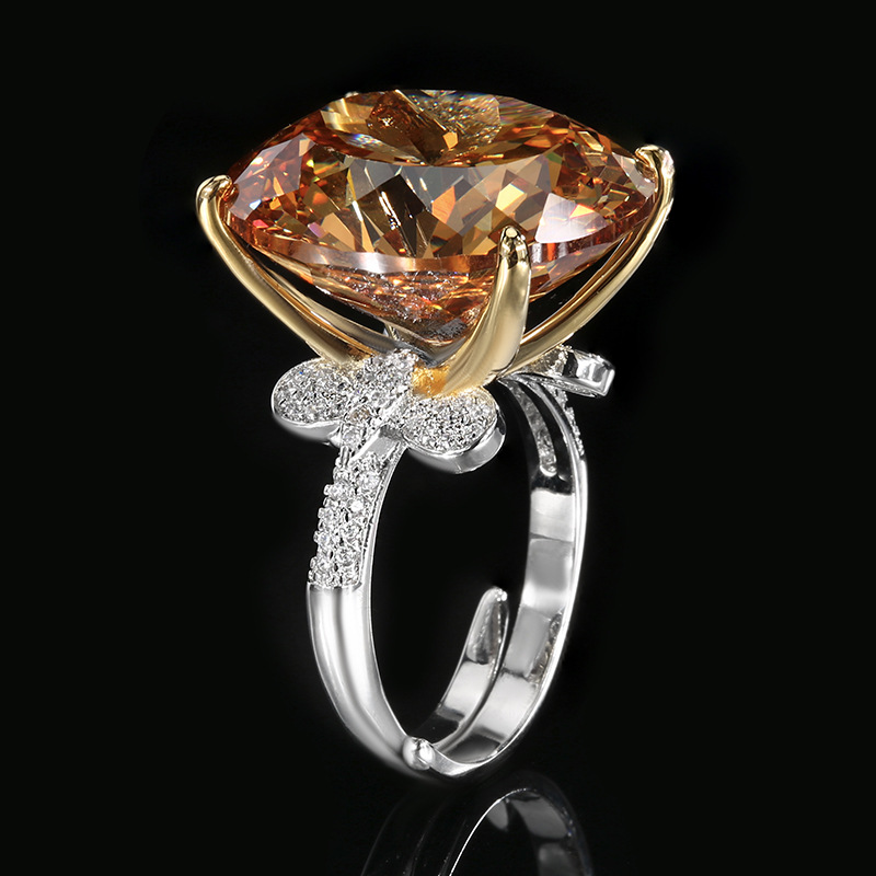 Imitation Colored Gemstones & Corundum Jewelry Retro Ring