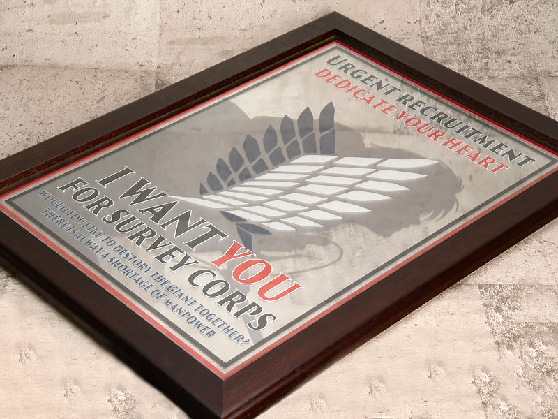 Attack on TItan Survey Corps Recruitment Pub Mirror
