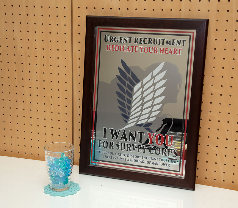 Attack on TItan Survey Corps Recruitment Pub Mirror