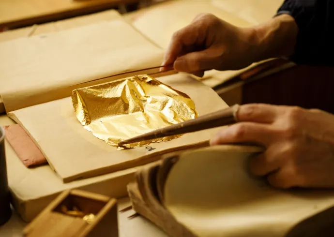 Golden Phoenix Kaga Yuzen Designer by Tateo Fujimura 