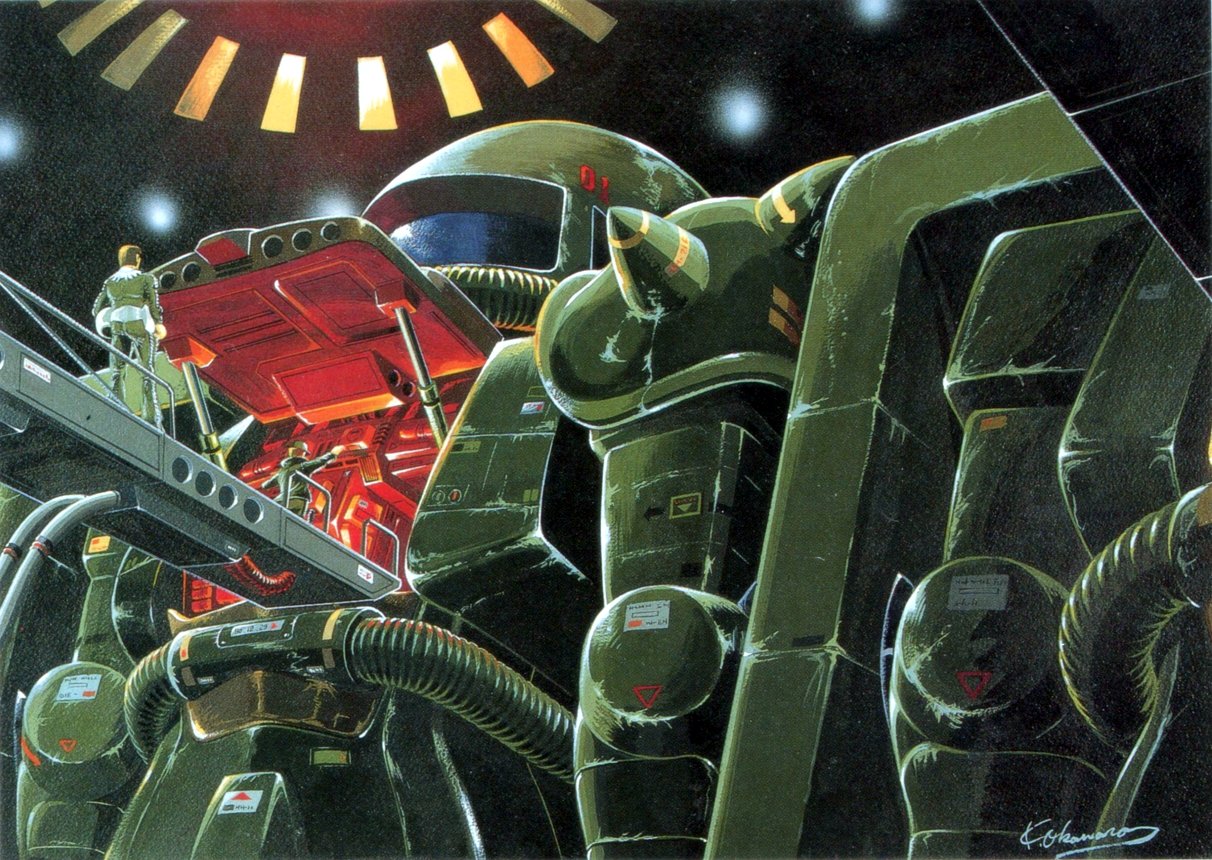 GUNDUM "Sally of Zaku" Reproduction Art Print 