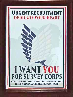 Attack on TItan Survey Corps Recruitment Pub Mirror