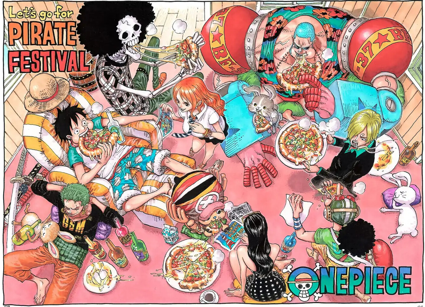 One Piece "Straw Hat Crew Pizza Party"