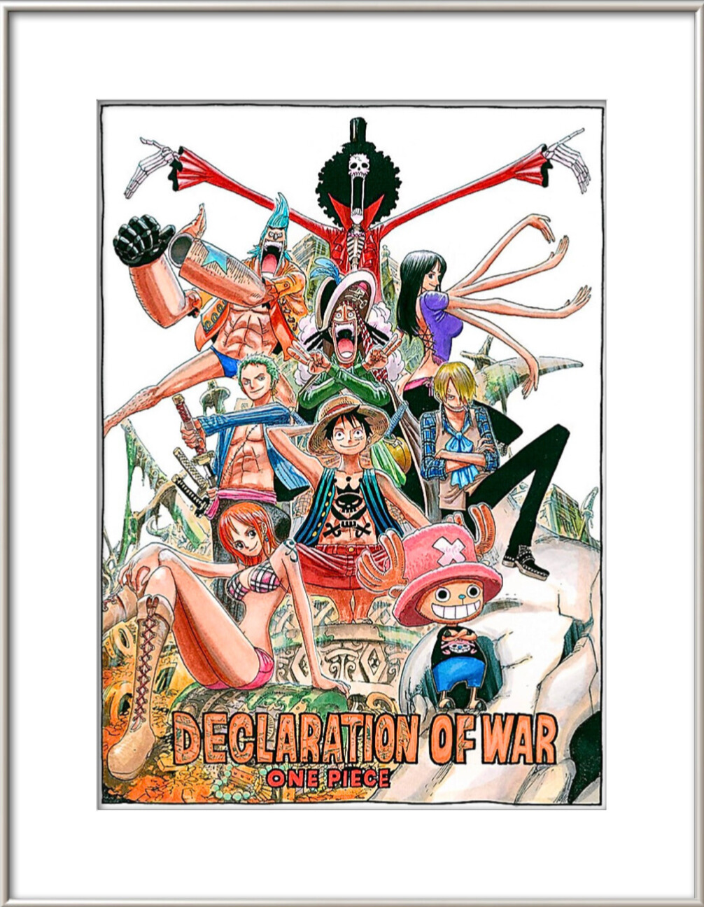 Straw Hat Pirate Crew Declaration of War Reproduction Original Artwork Jump Festa 2009