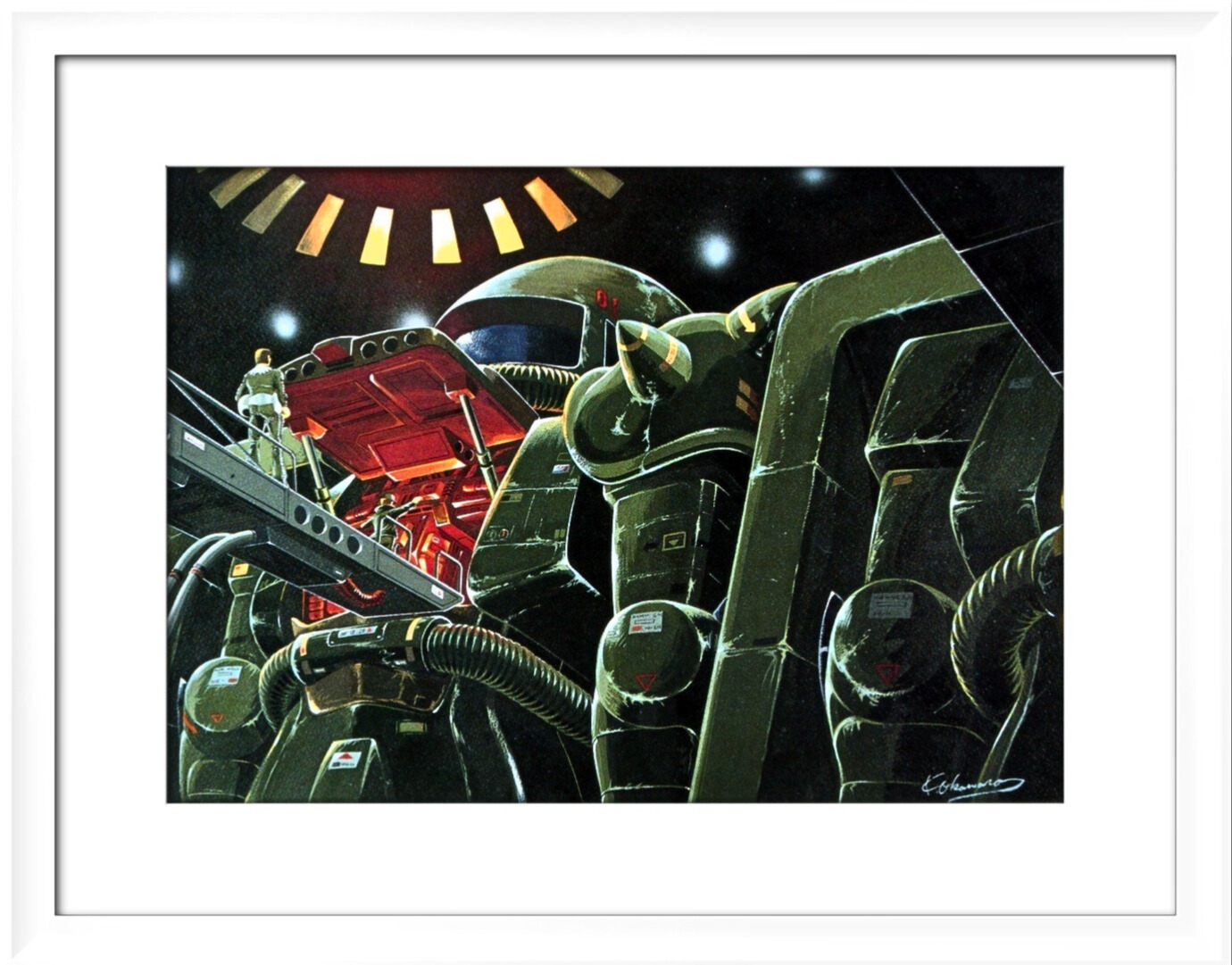 GUNDUM "Sally of Zaku" Reproduction Art Print 