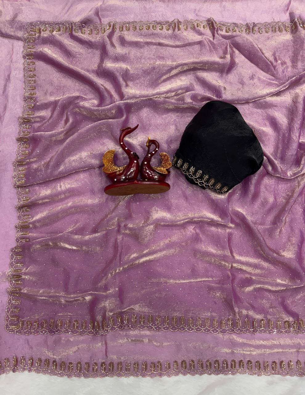 Pure Space silk saree with original jarkhan work