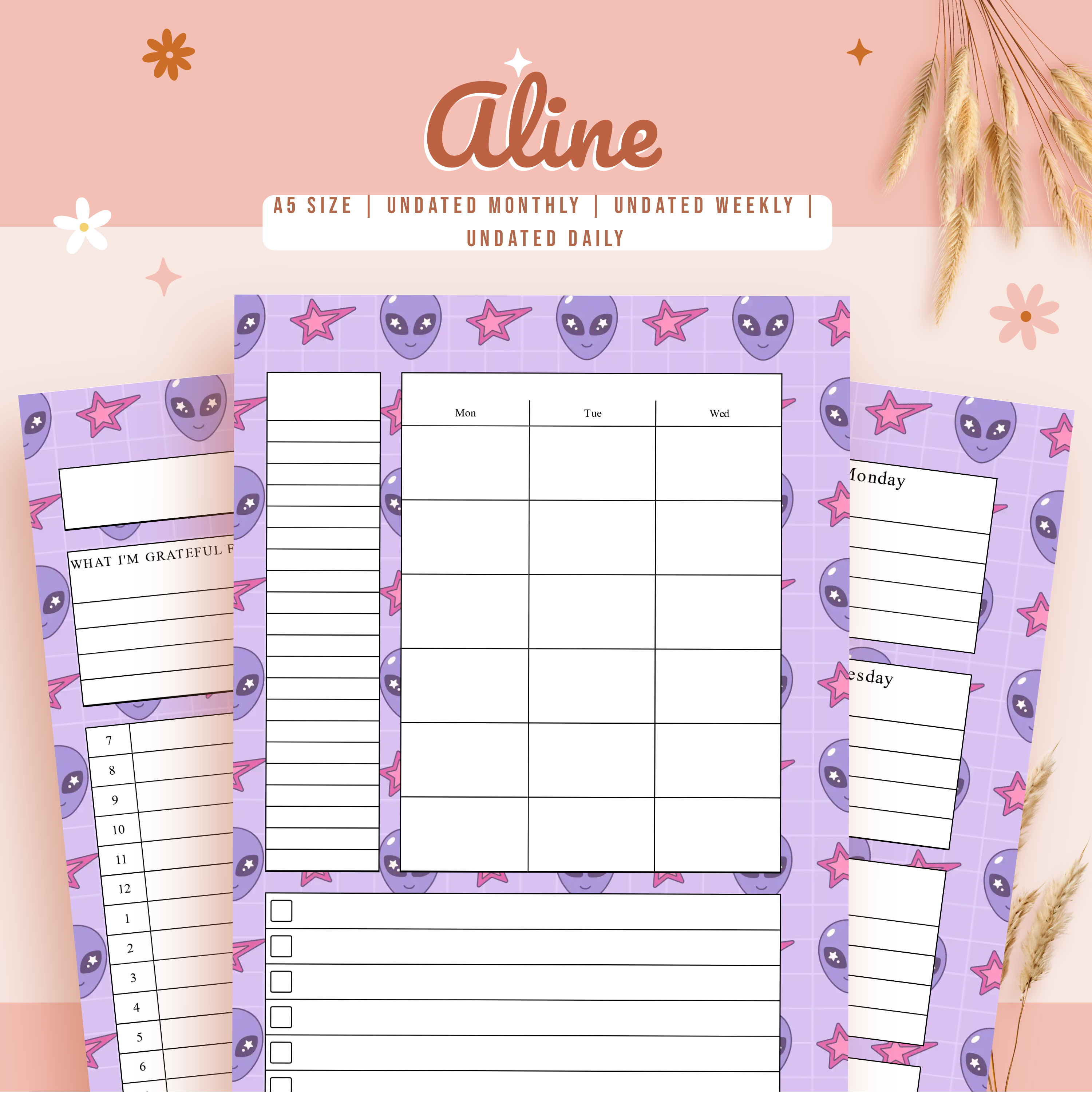 Y2K Monthly, Weekly and Daily Planner