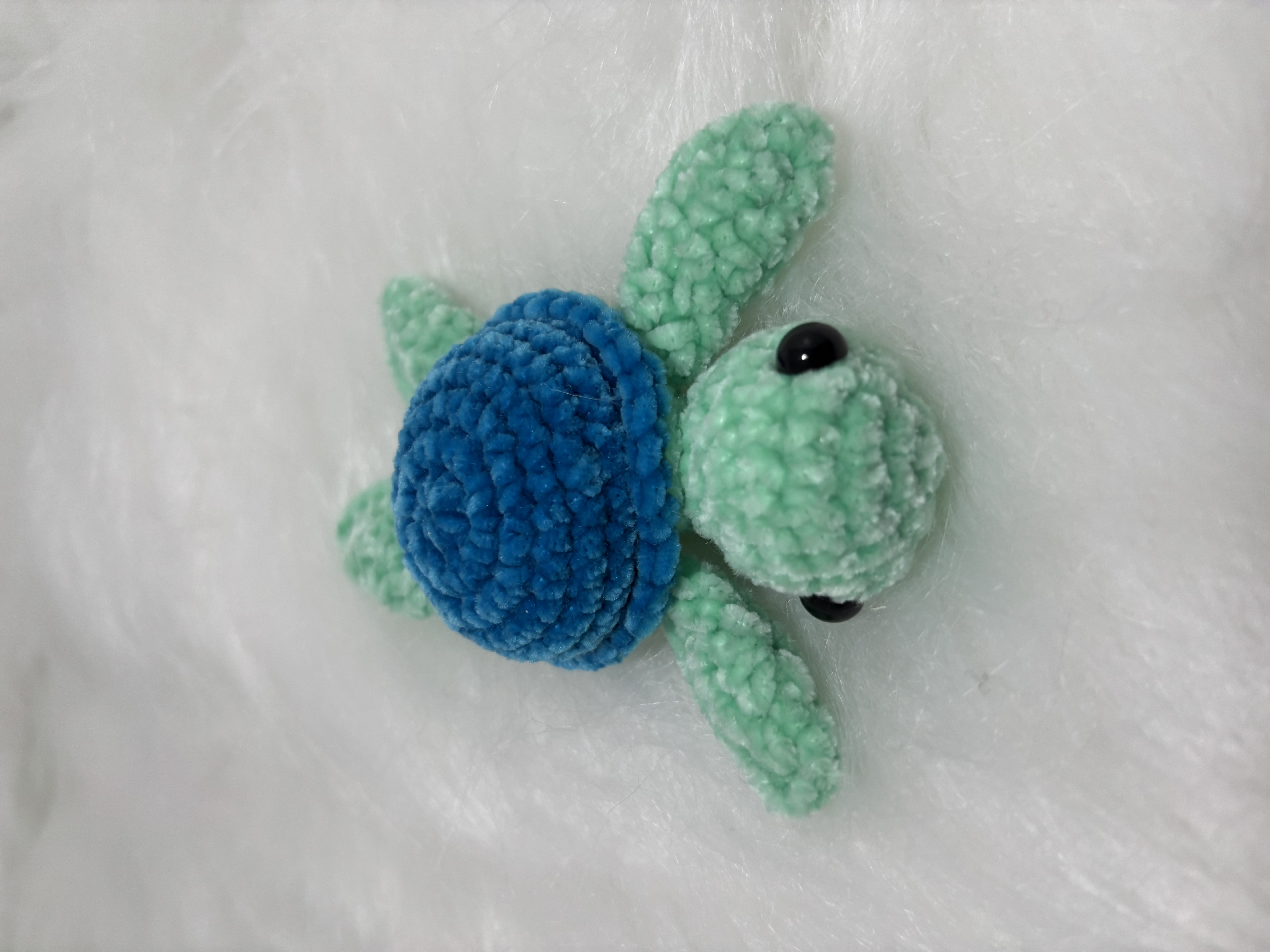 Gehaakte schildpad mini knuffel