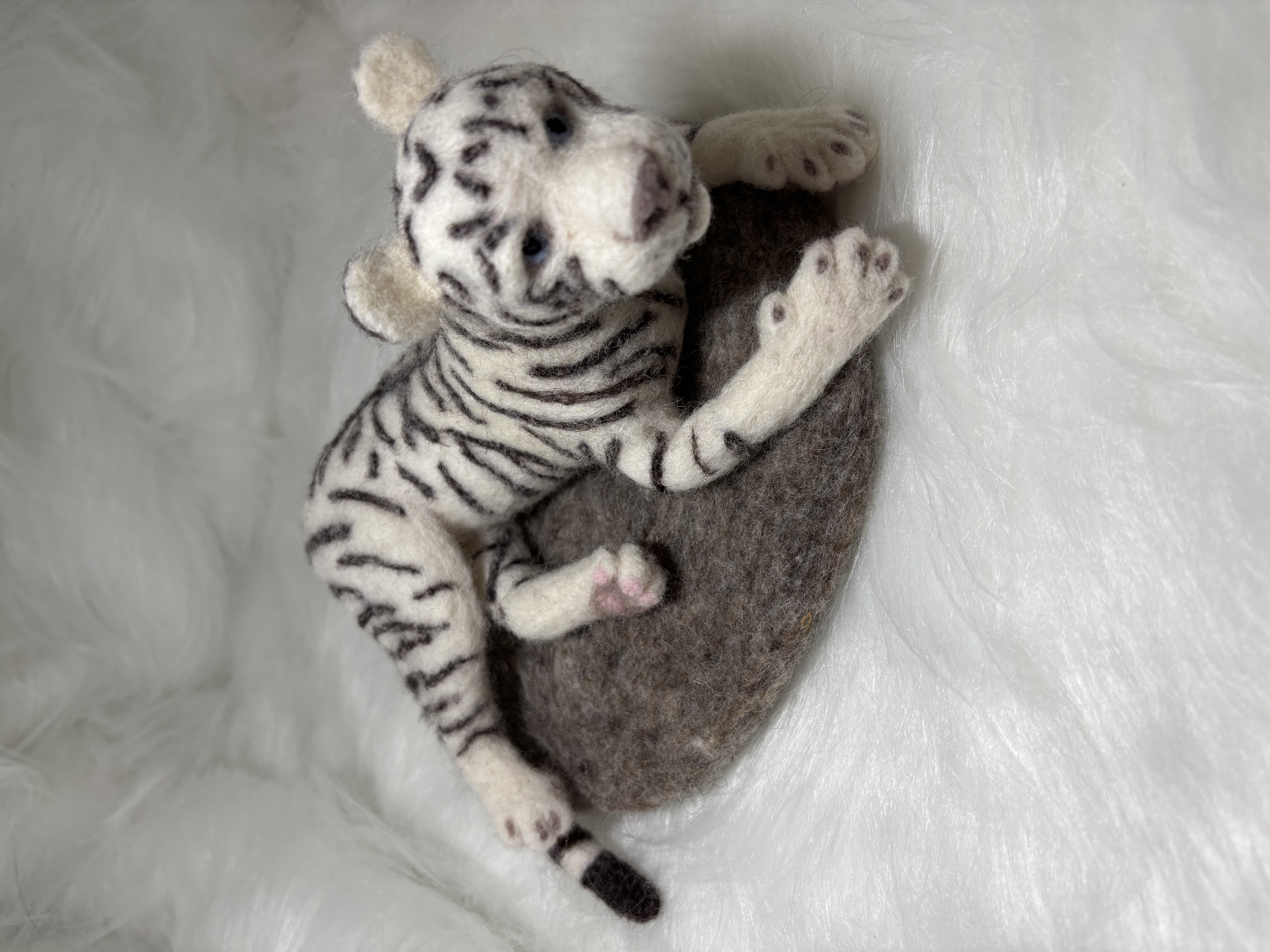 Witte tijger van wol