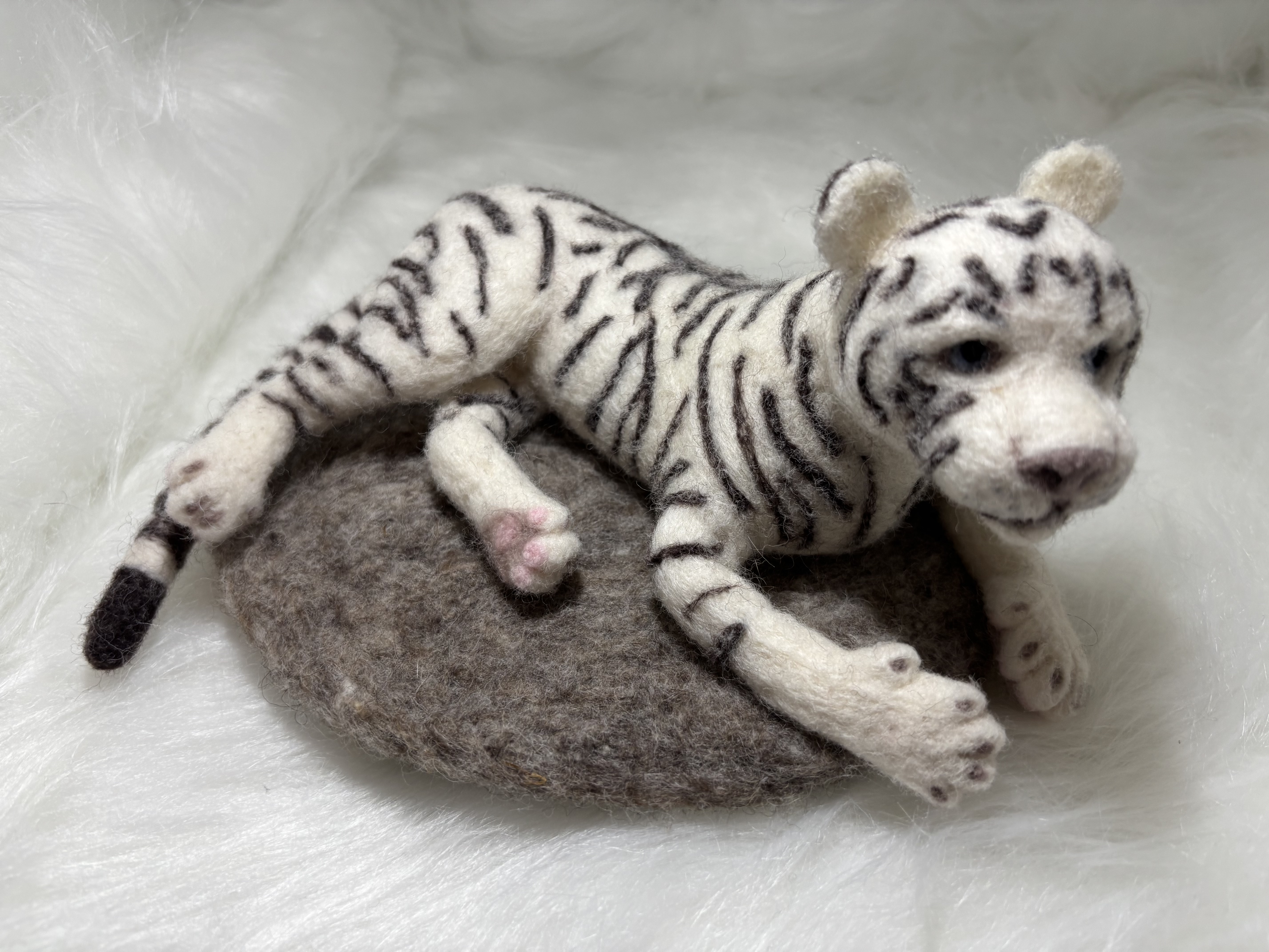 Witte tijger van wol