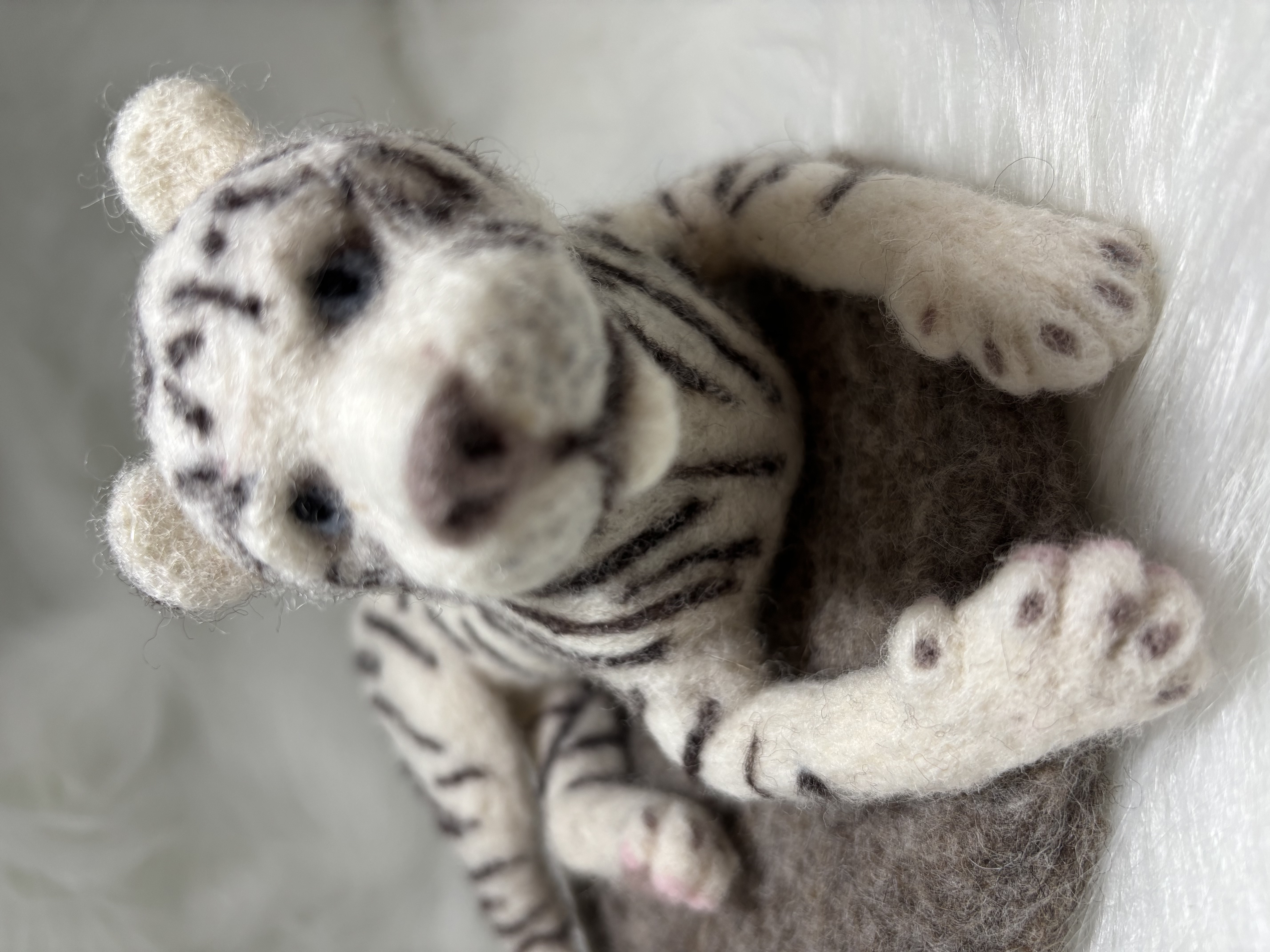 Witte tijger van wol