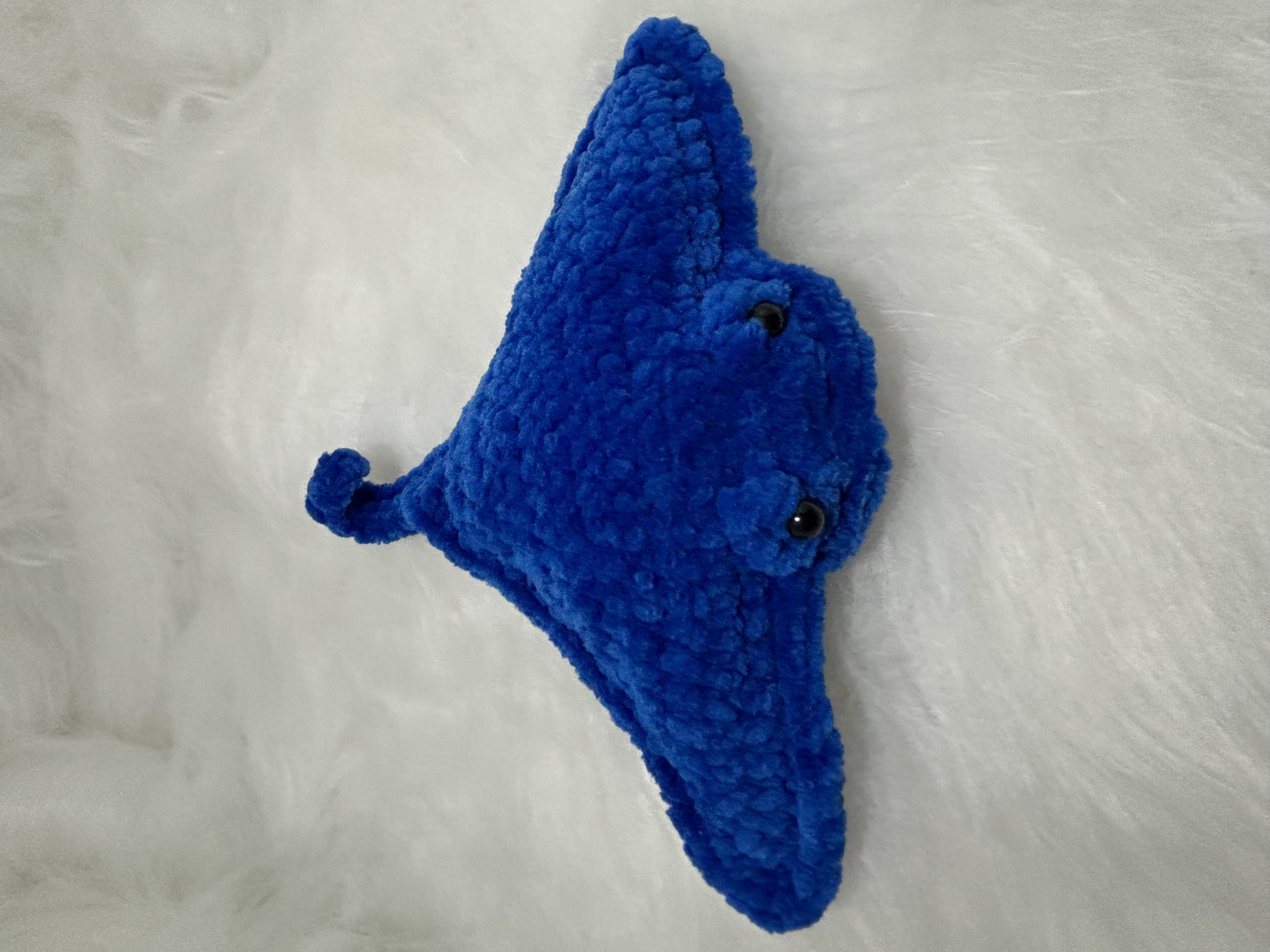 Zachte blauw-witte manta