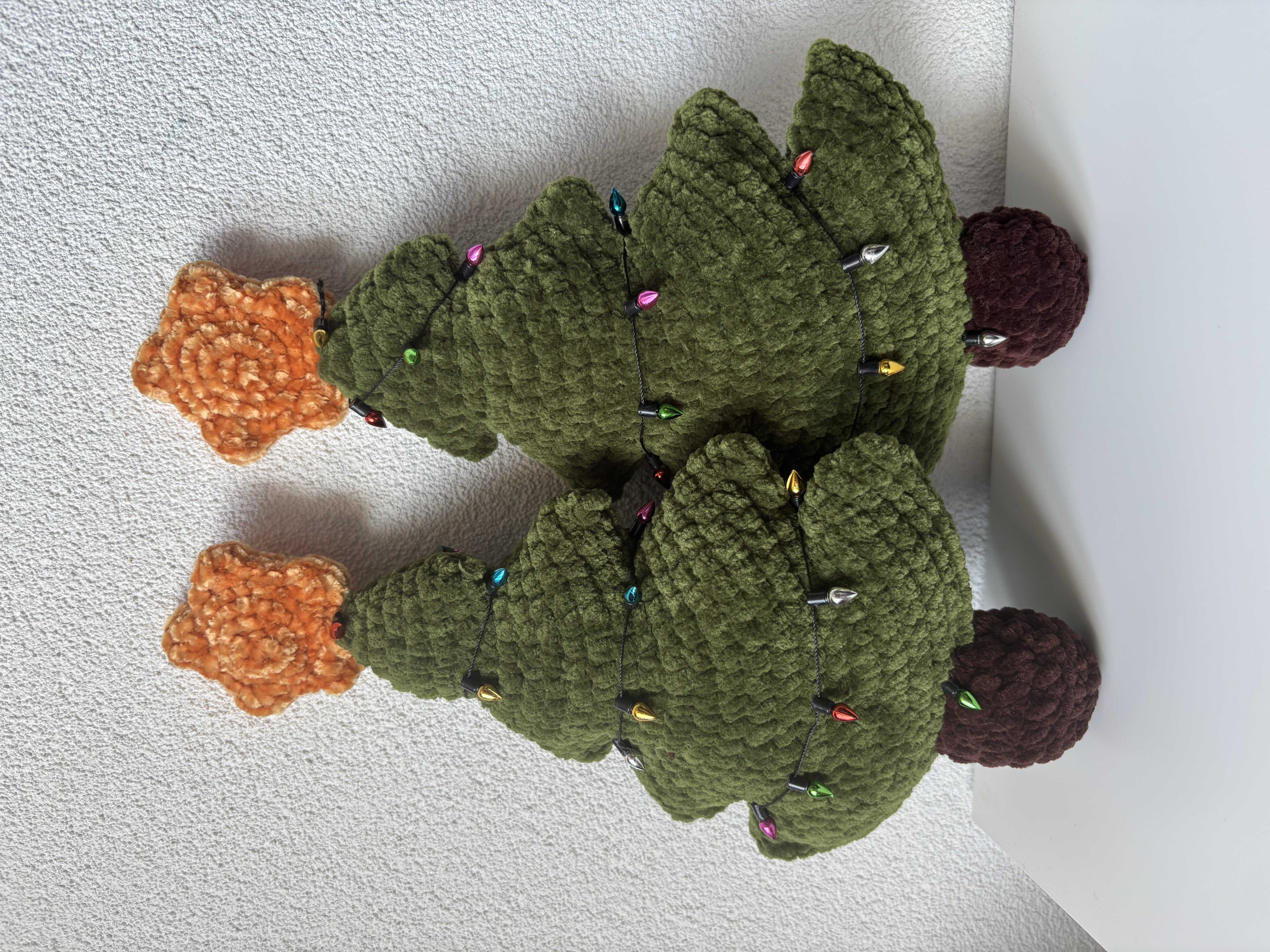 Gehaakte kerstboom kussentjes ter decoratie