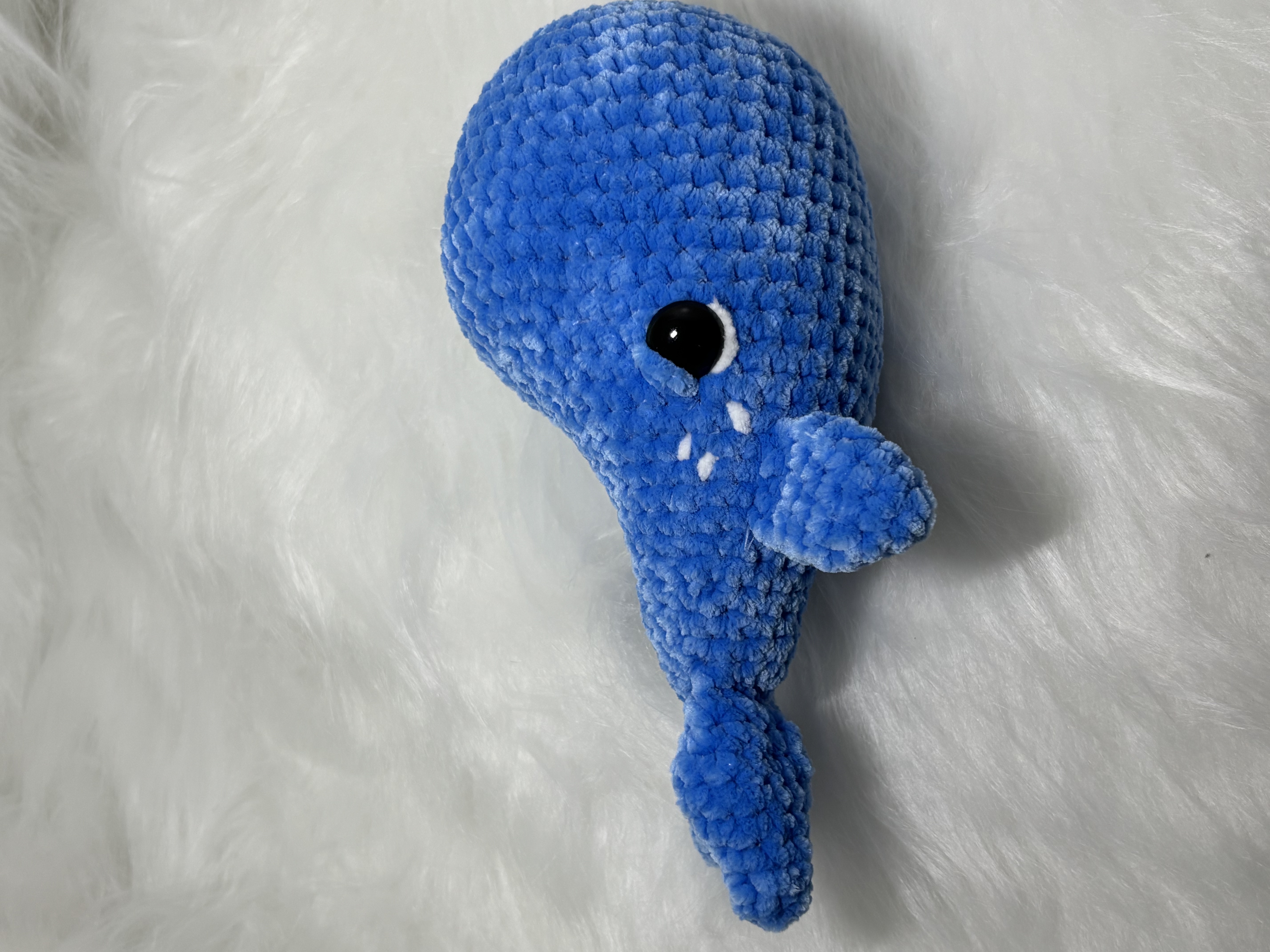 Gehaakte walvis van chenille garen