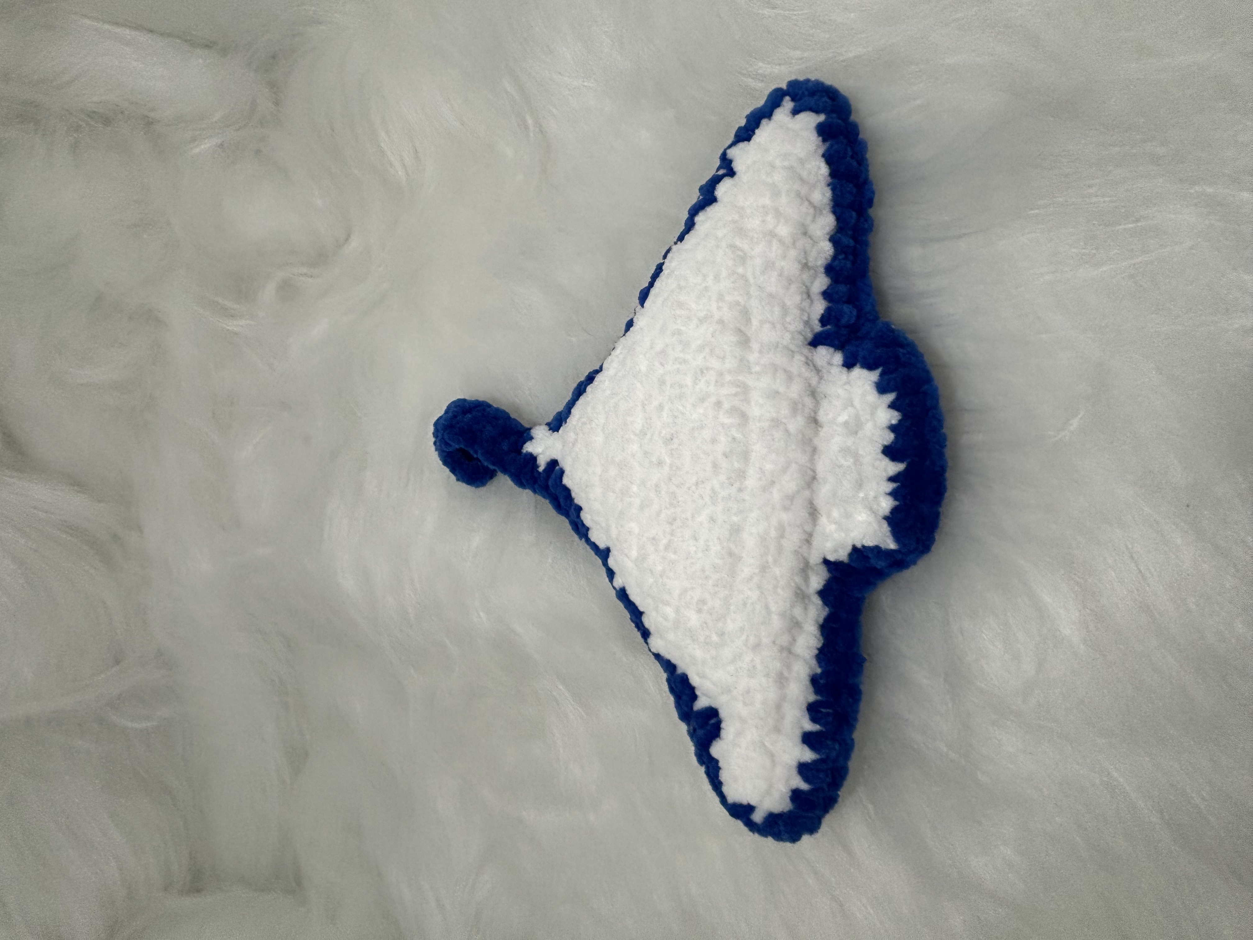 Zachte blauw-witte manta