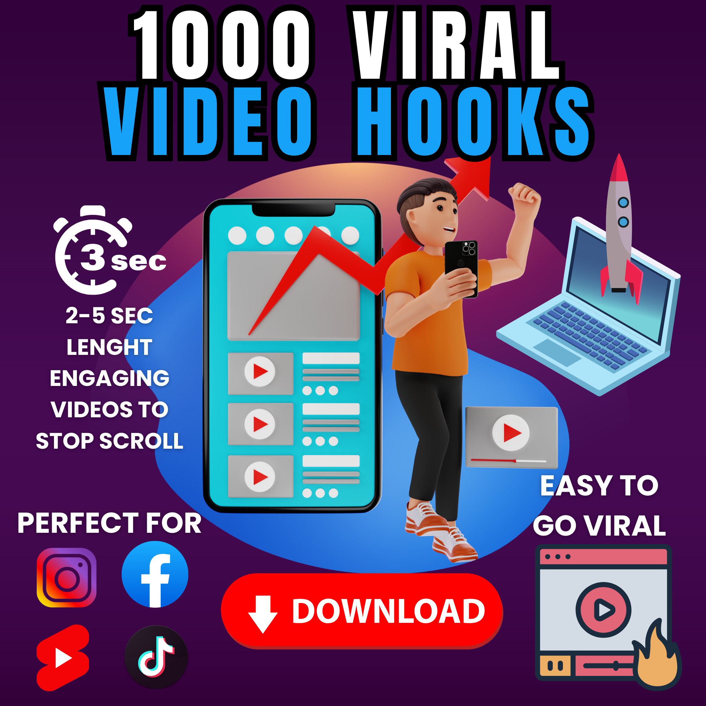 1000 Viral Hook Videos