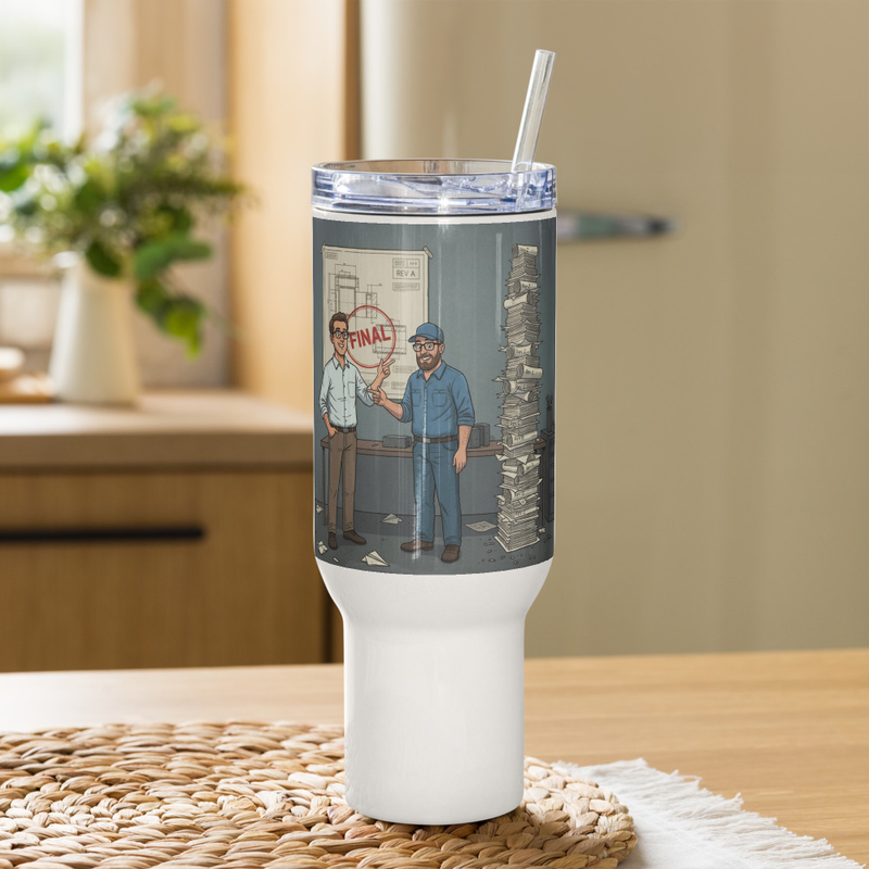 Travel mug with a handle