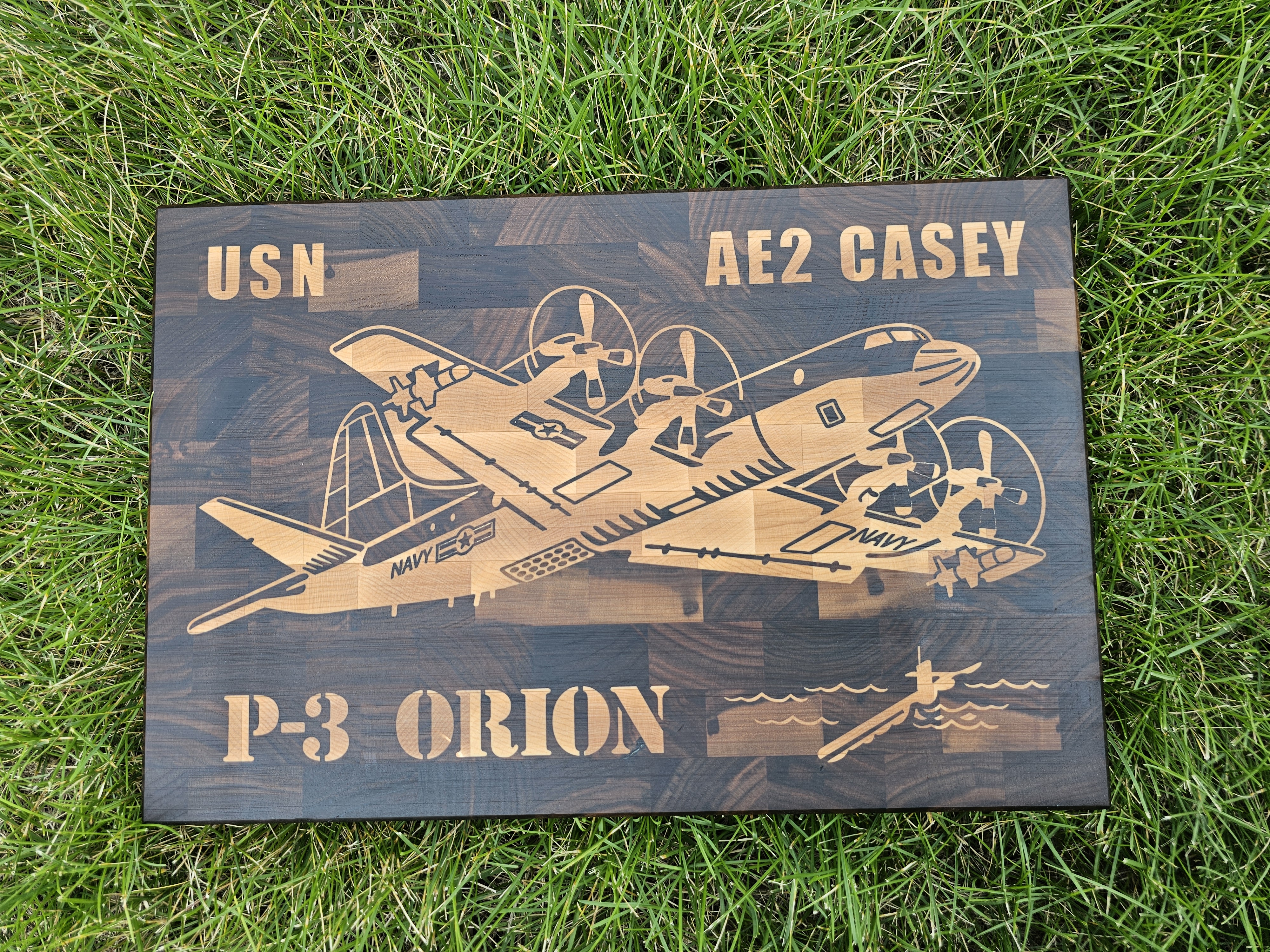 Walnut Cutting Board with Maple Inlay