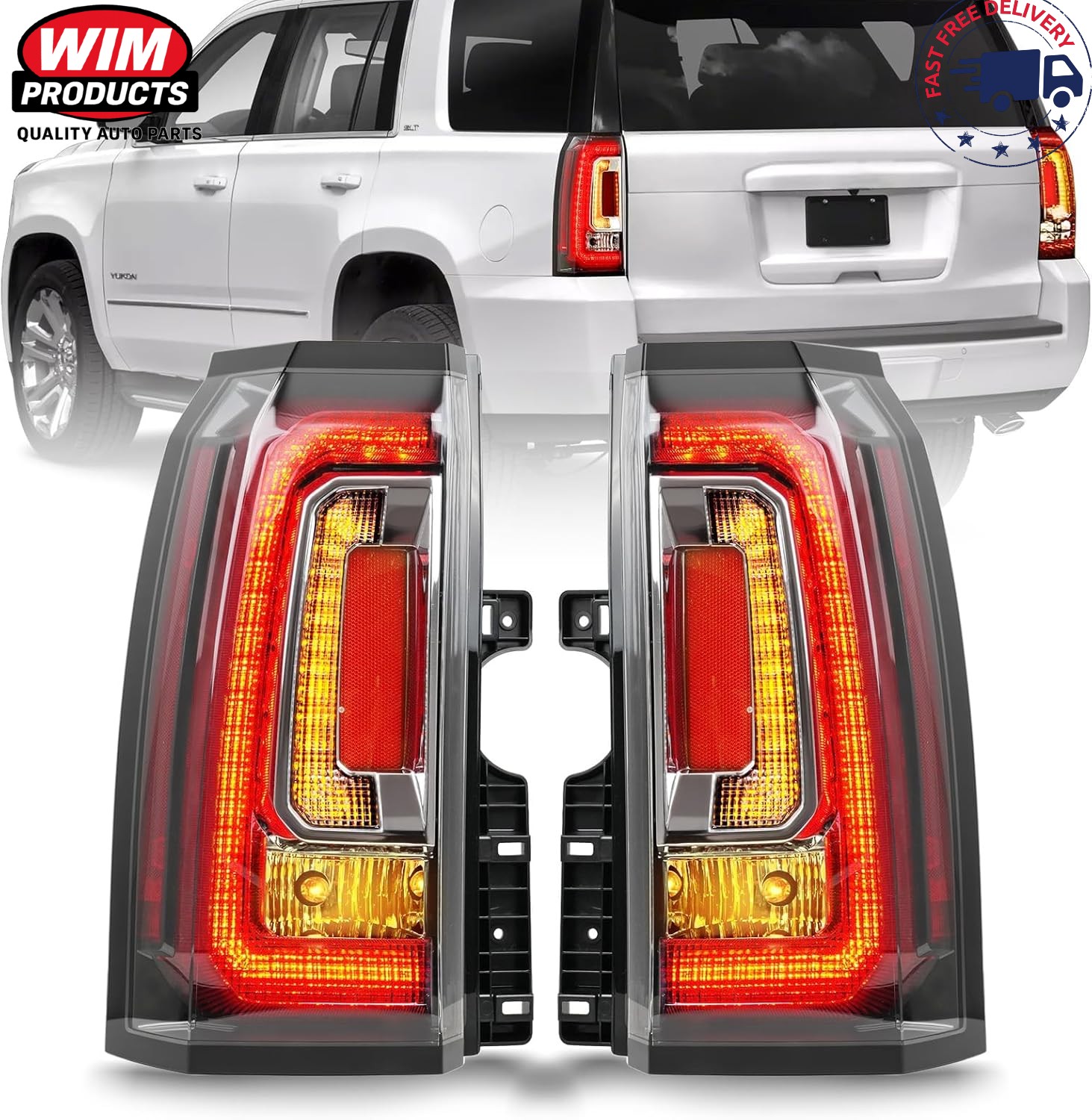 Pair LED Taillight Replacement for 2015-2020 GMC Yukon