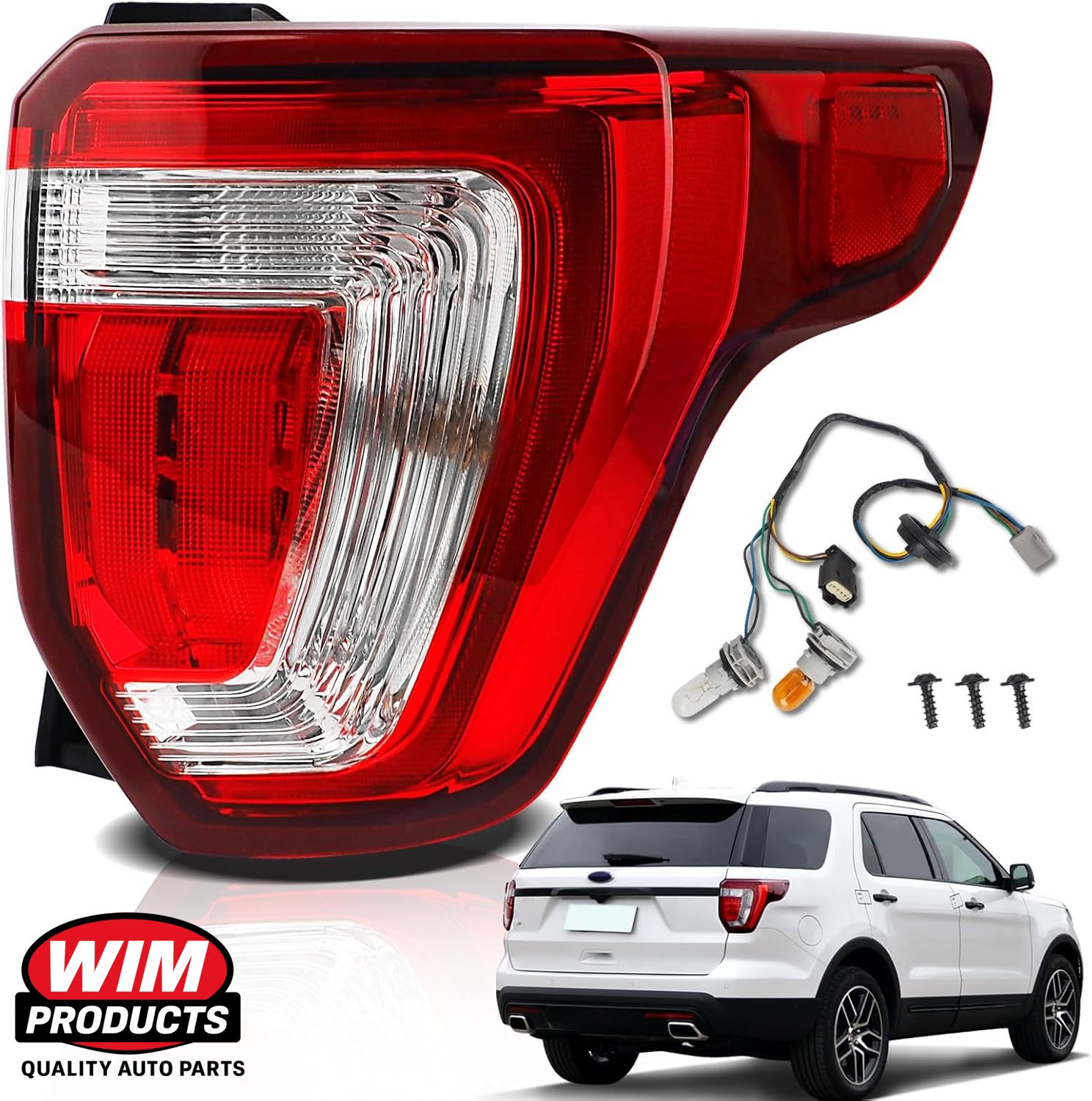 Pair (Lift+Right) Tail Light Ford Explorer Assembly Compatible with 2016 2017 2018 2019 Ford Explorer