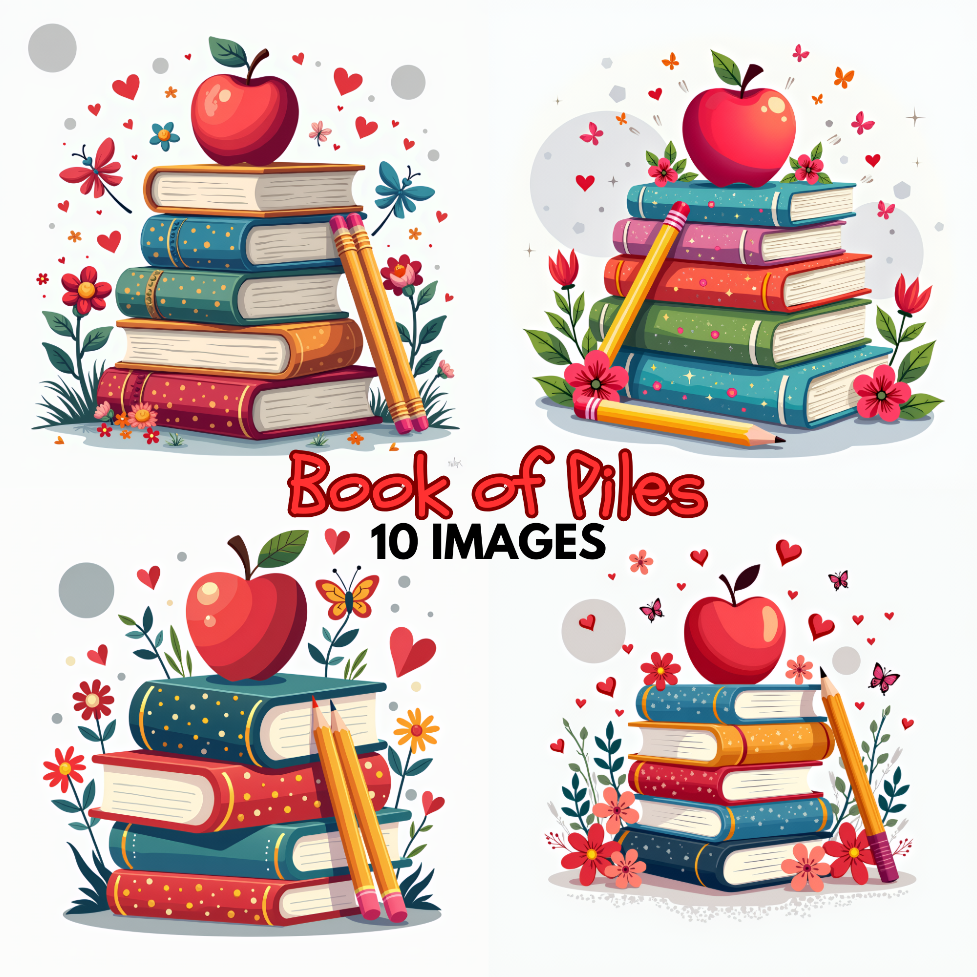Cozy Reading Nook: Digital Book Lover's Kit, books png clipart, teachers cliparts