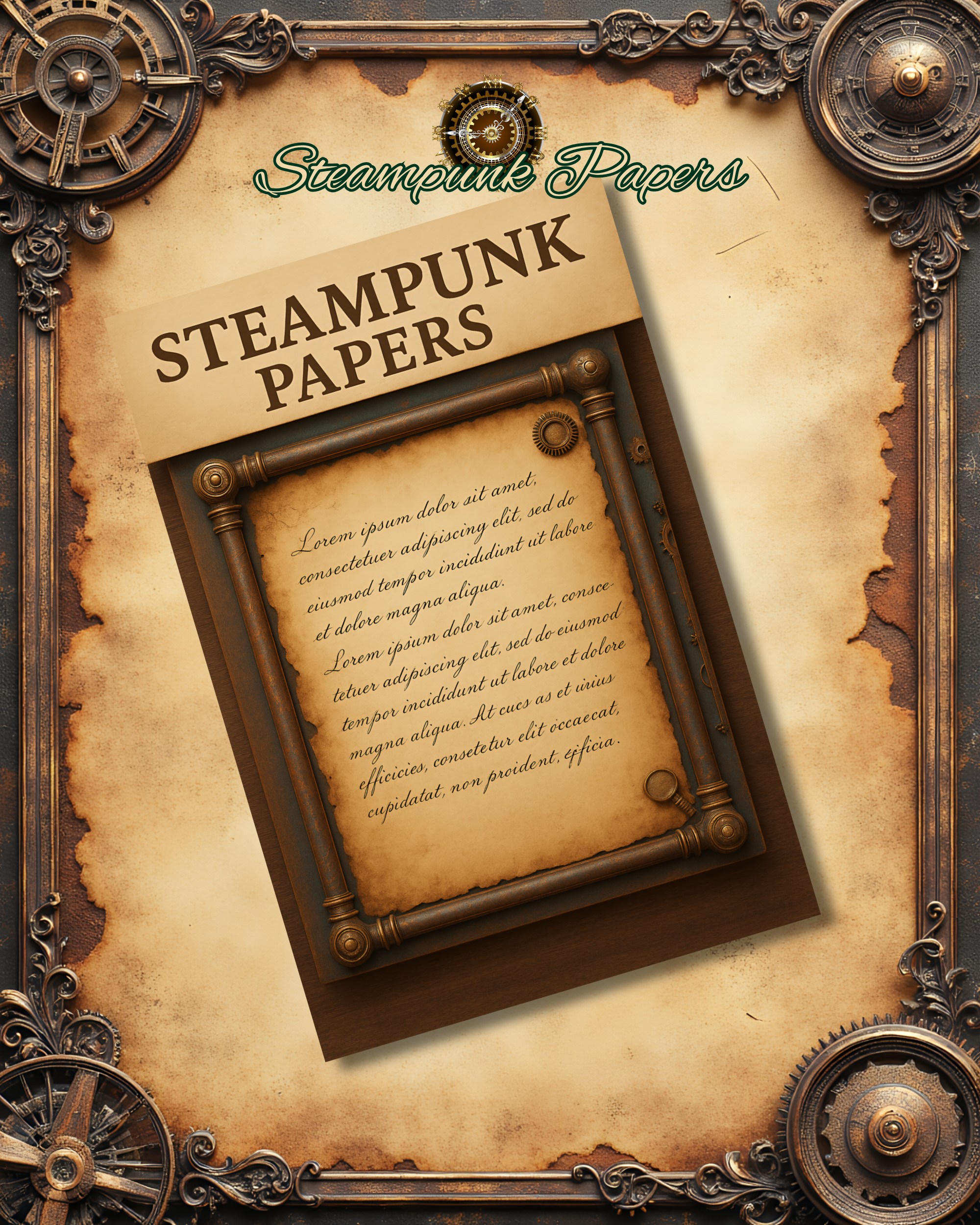 Steampunk Papers Bundle Digital