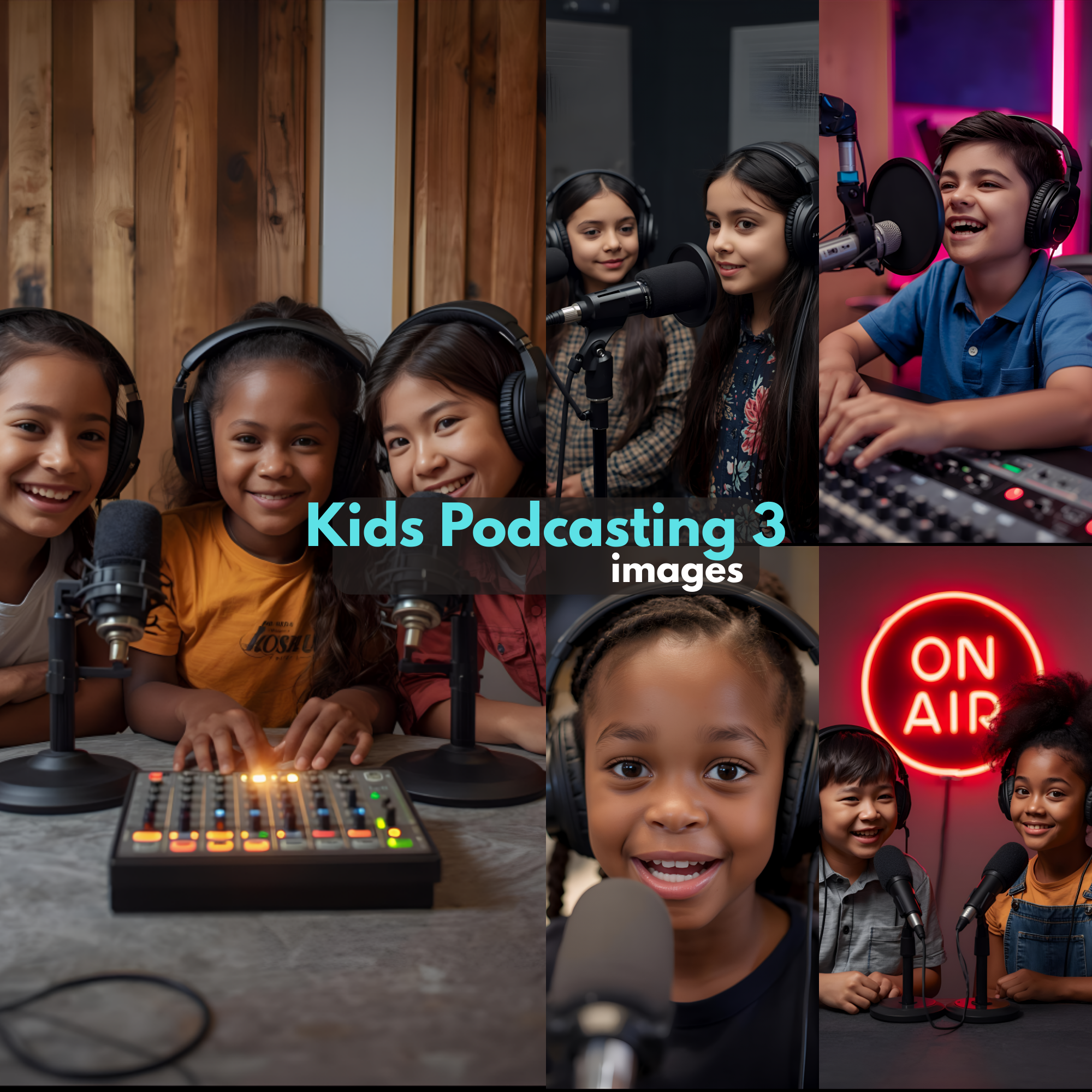 Kids Podcasting PNGs for Broadcast Baby Podcasting viral videos youtube talk podcast