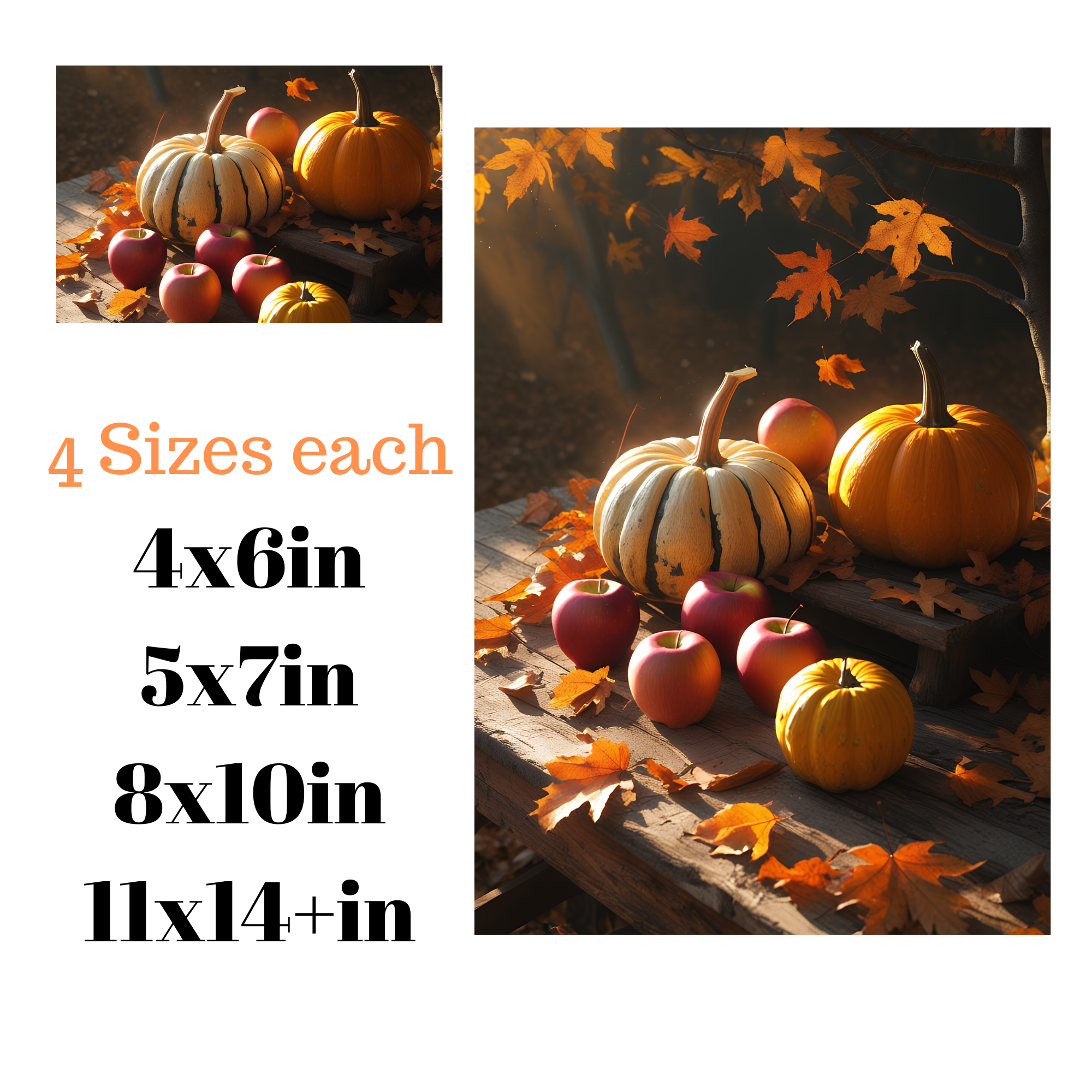 Autumn Wall Art, digital wall art, pumpkin art, halloween prints