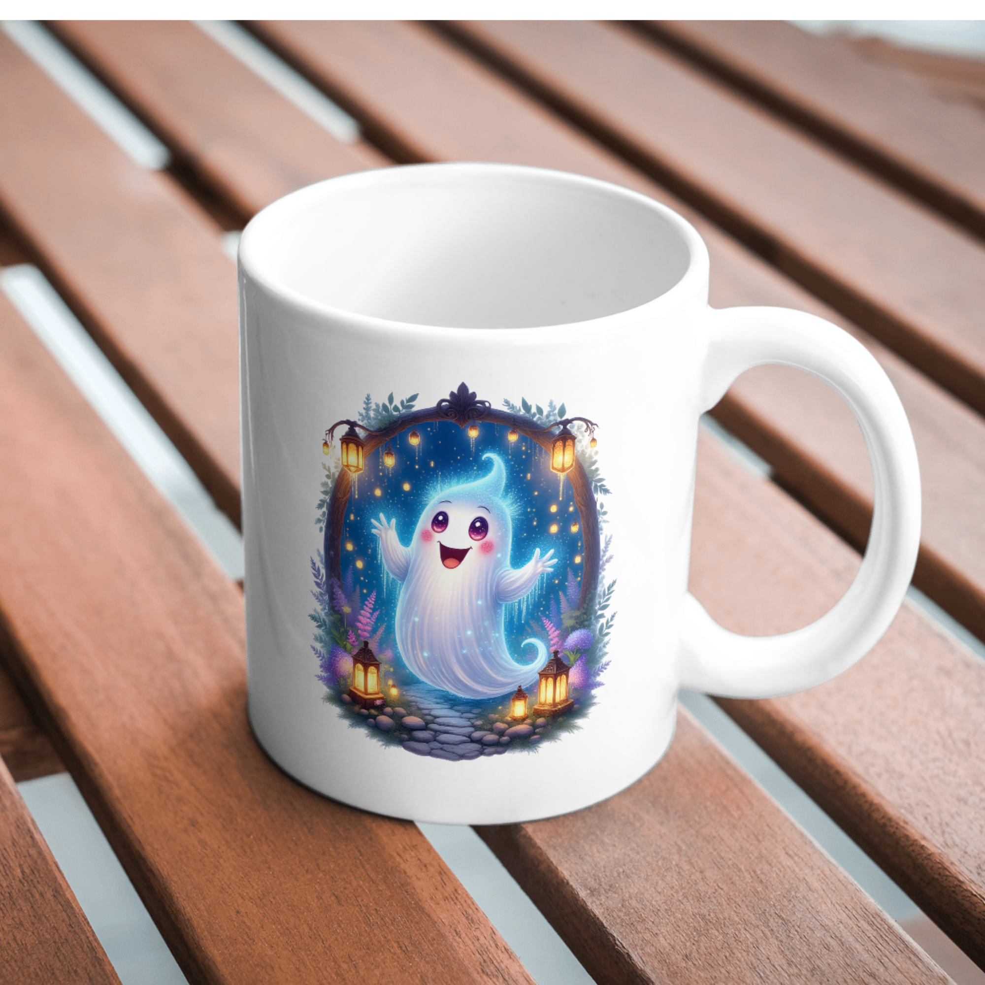 Friendly Ghost PNG for Sublimation, Halloween Cute Ghost Clipart, Spooky Season Digital Download, Printable Ghost T-Shirt Design