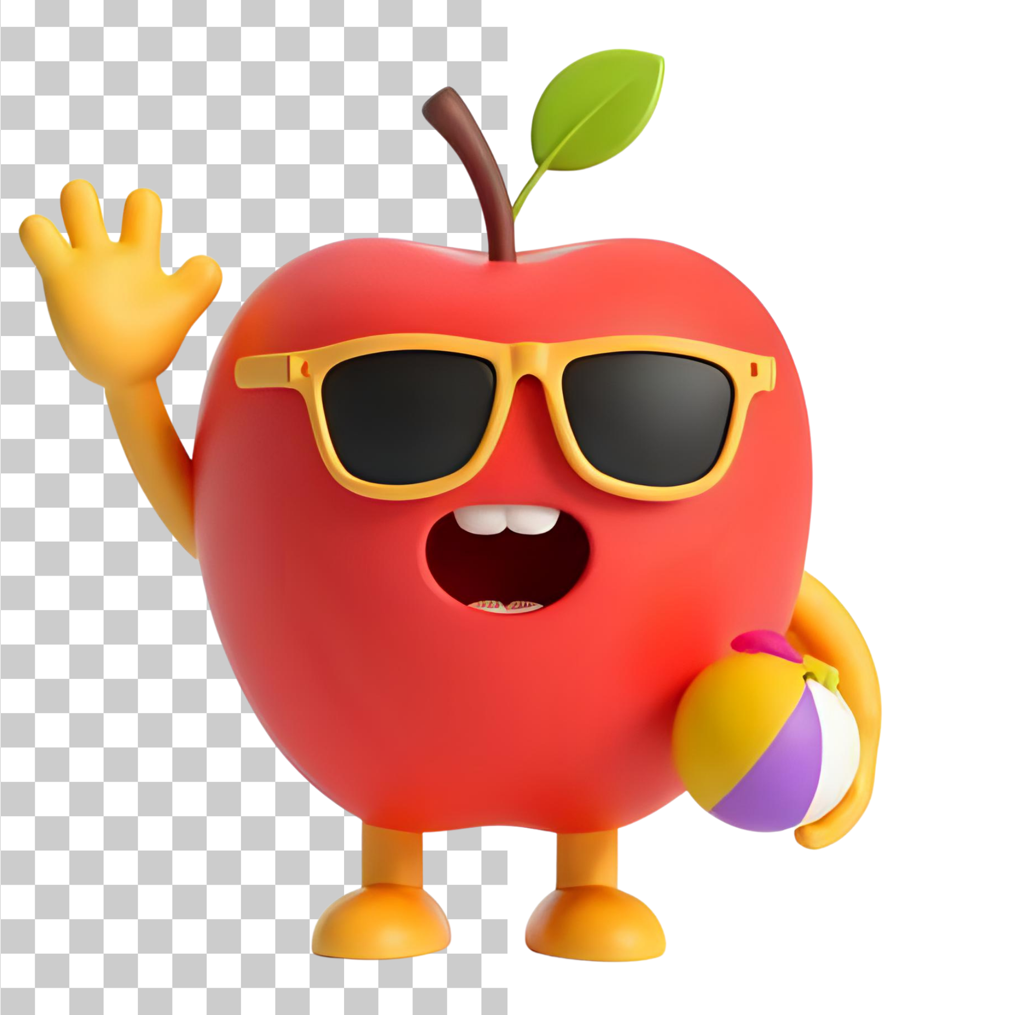 FREE Kawaii Fruit PNG Bundle -Cute Clipart Images, Digital Download, Transparent