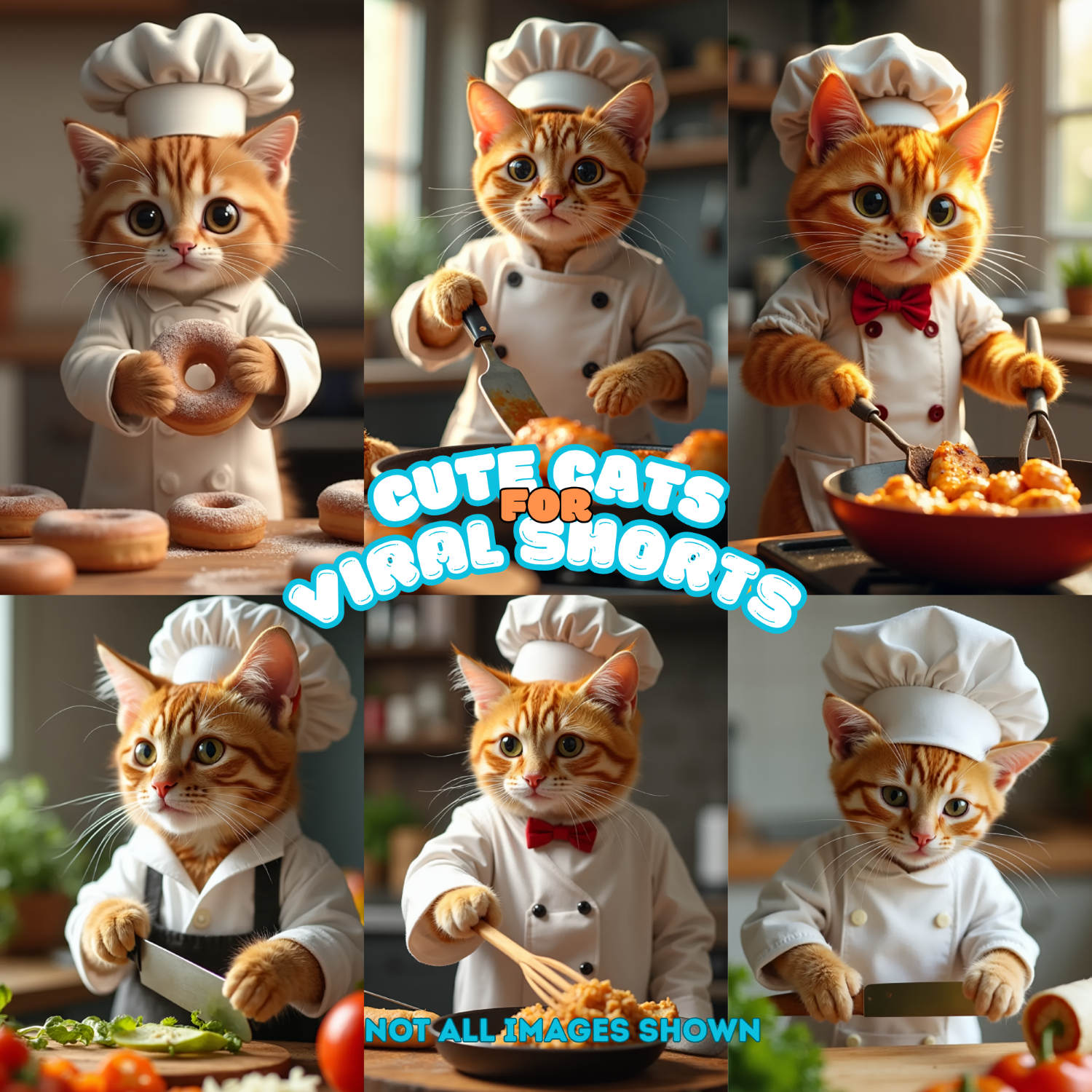 Cute Cats Viral Bundle, Adorable Chef Cats 