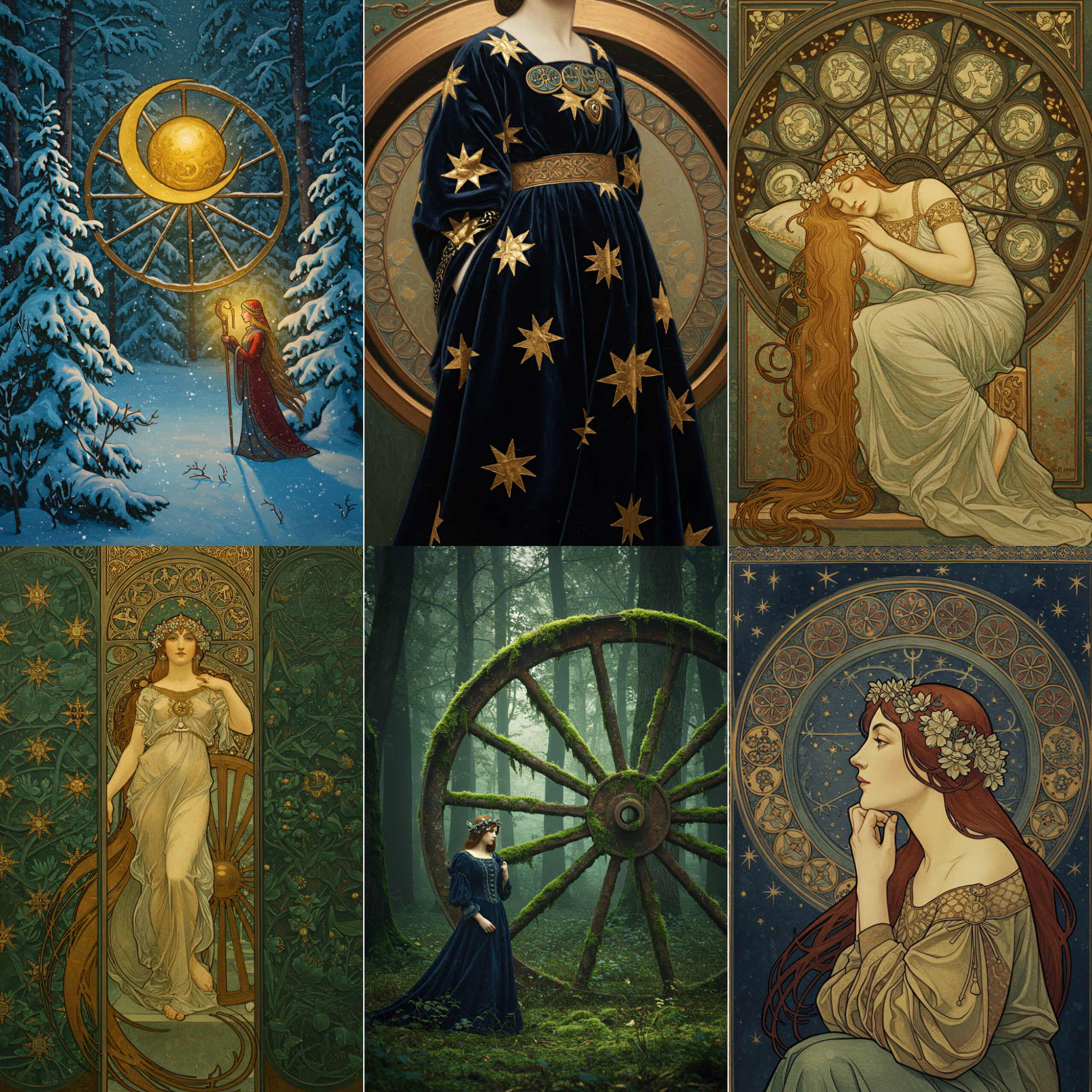 Art Nouveau Wall Art, Digital Papers, Fine Art Journal pages, Art Deco Inspired Journaling Pages, woman art