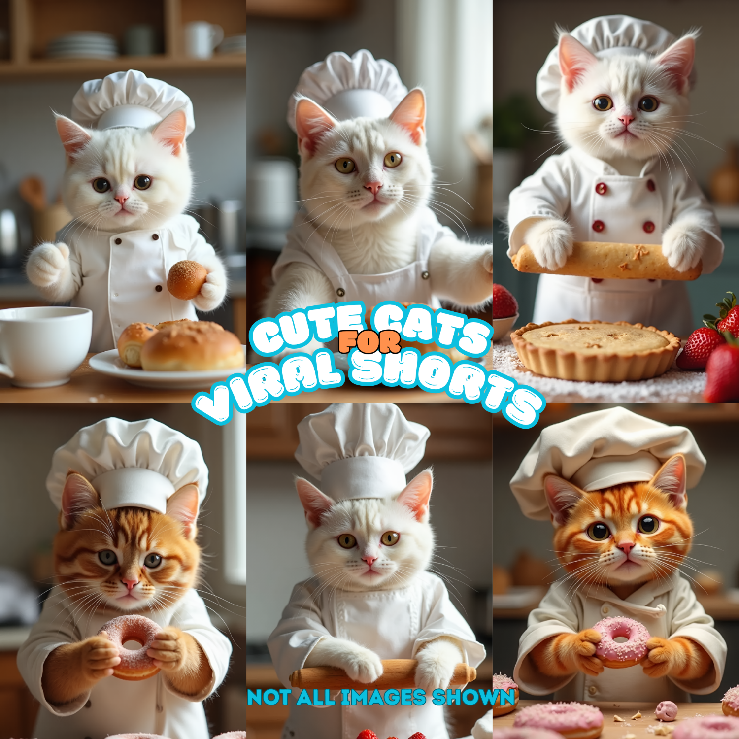 Cute Cats Viral Bundle, Adorable Chef Cats 