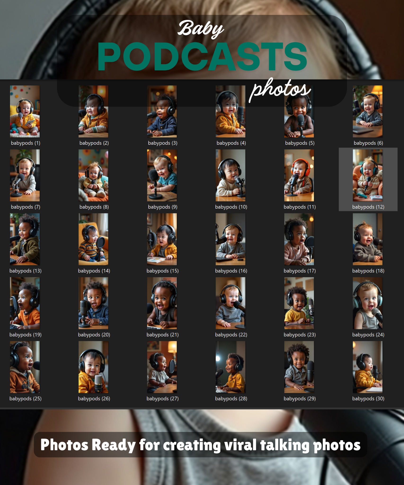 Baby Podcasts Photo Pack,Ultimate Baby Podcasting
