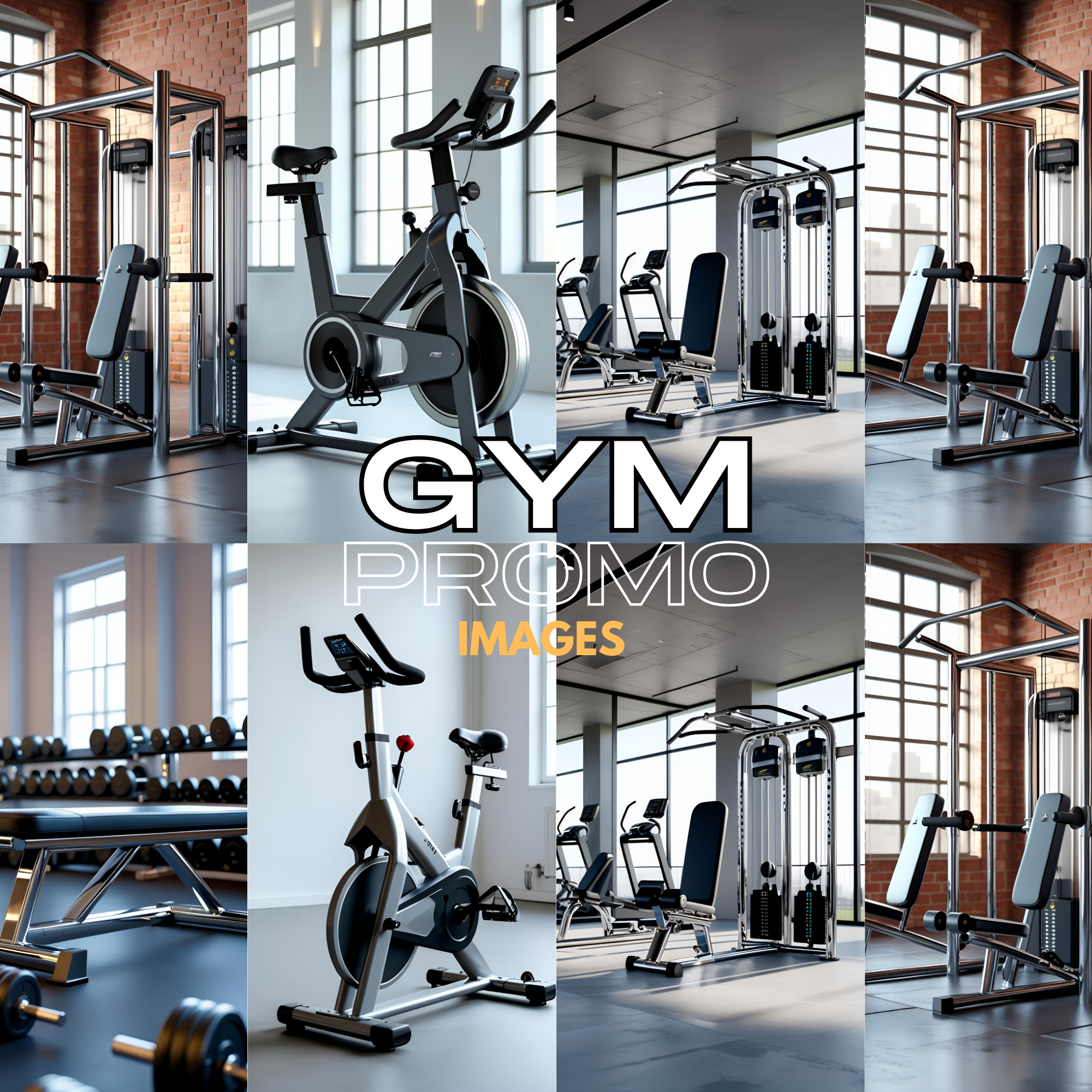 Dynamic Gym Visuals: Gym add images, canva images, weight images
