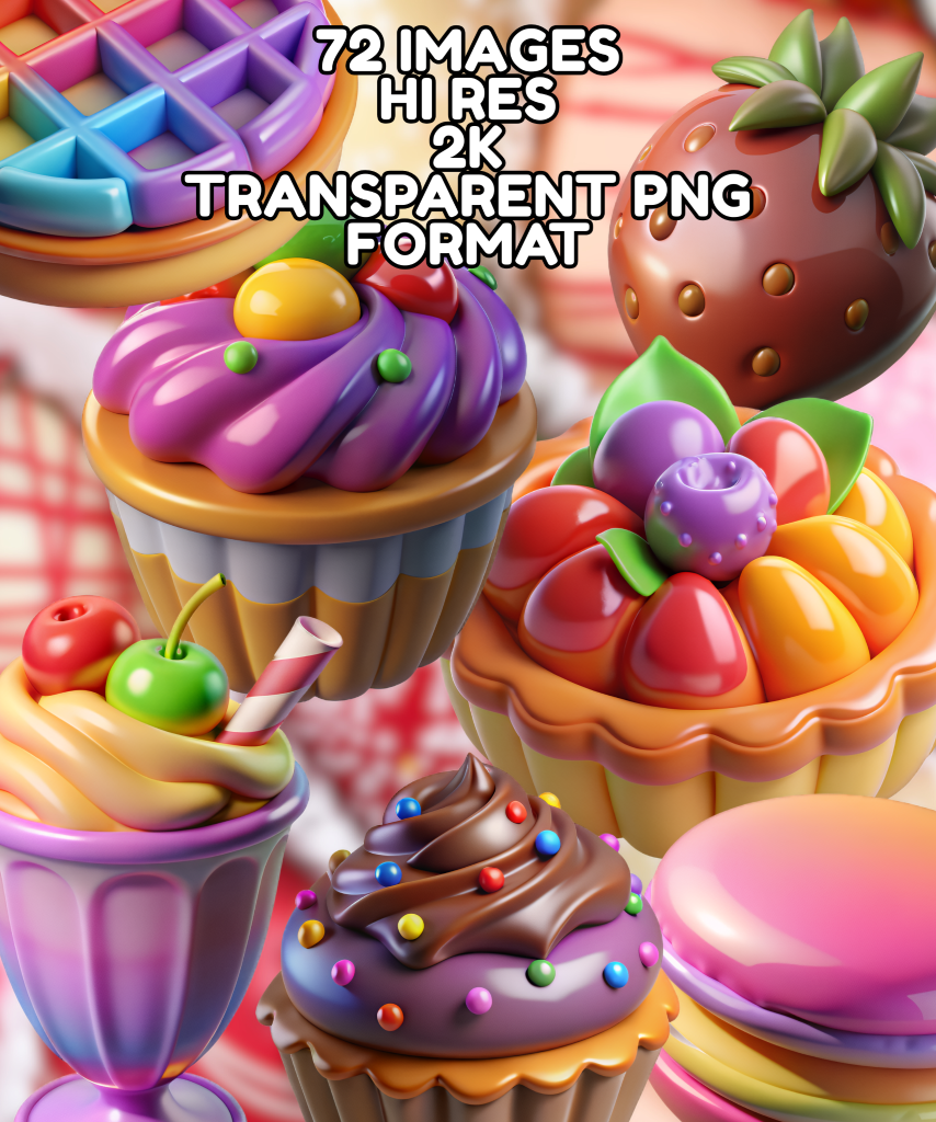 Delicious Treats Clipart, overlays, cupcake clipart, donut clipart, donut images