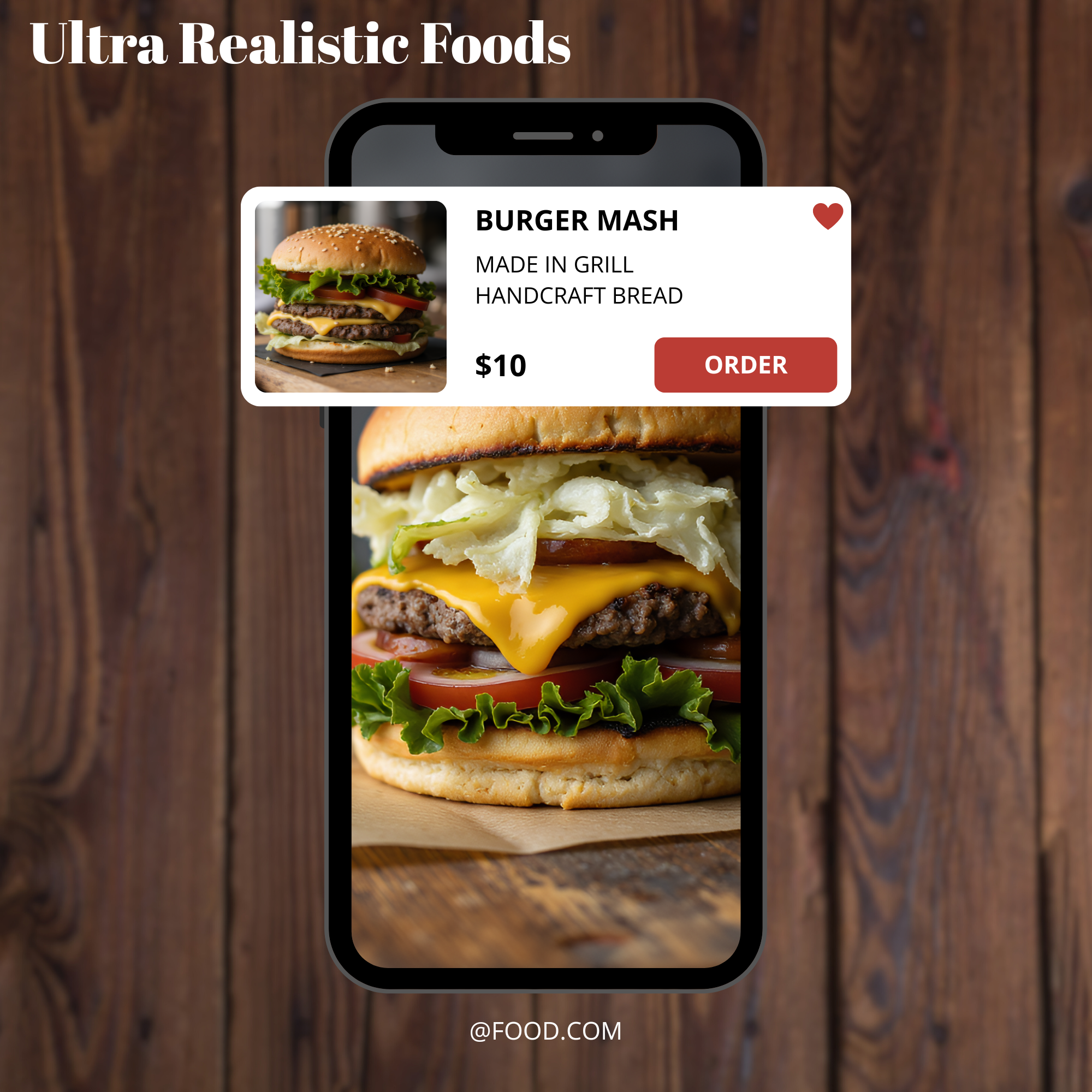 Realistic Foods, Food Photography Bundle, burgers images, quesadilla images, pizza images
