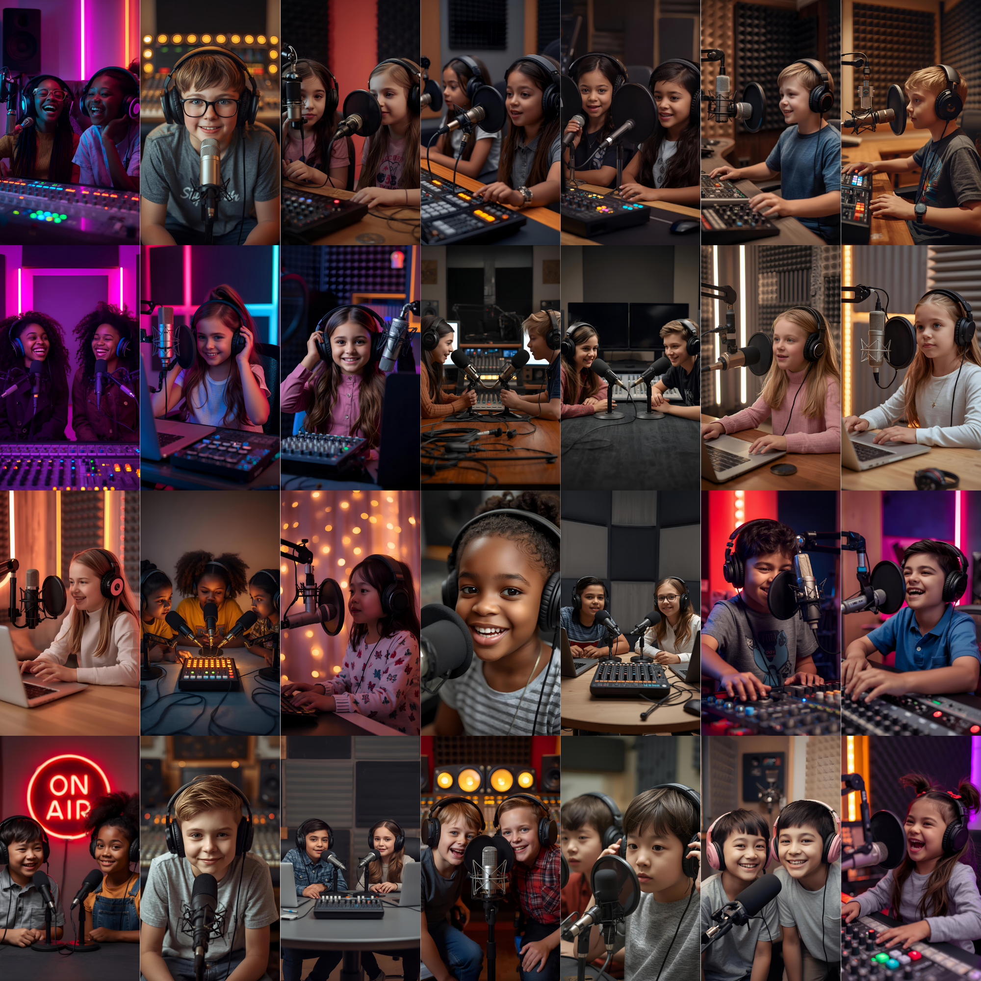 Kids Podcasting PNGs for Broadcast Baby Podcasting viral videos youtube talk podcast