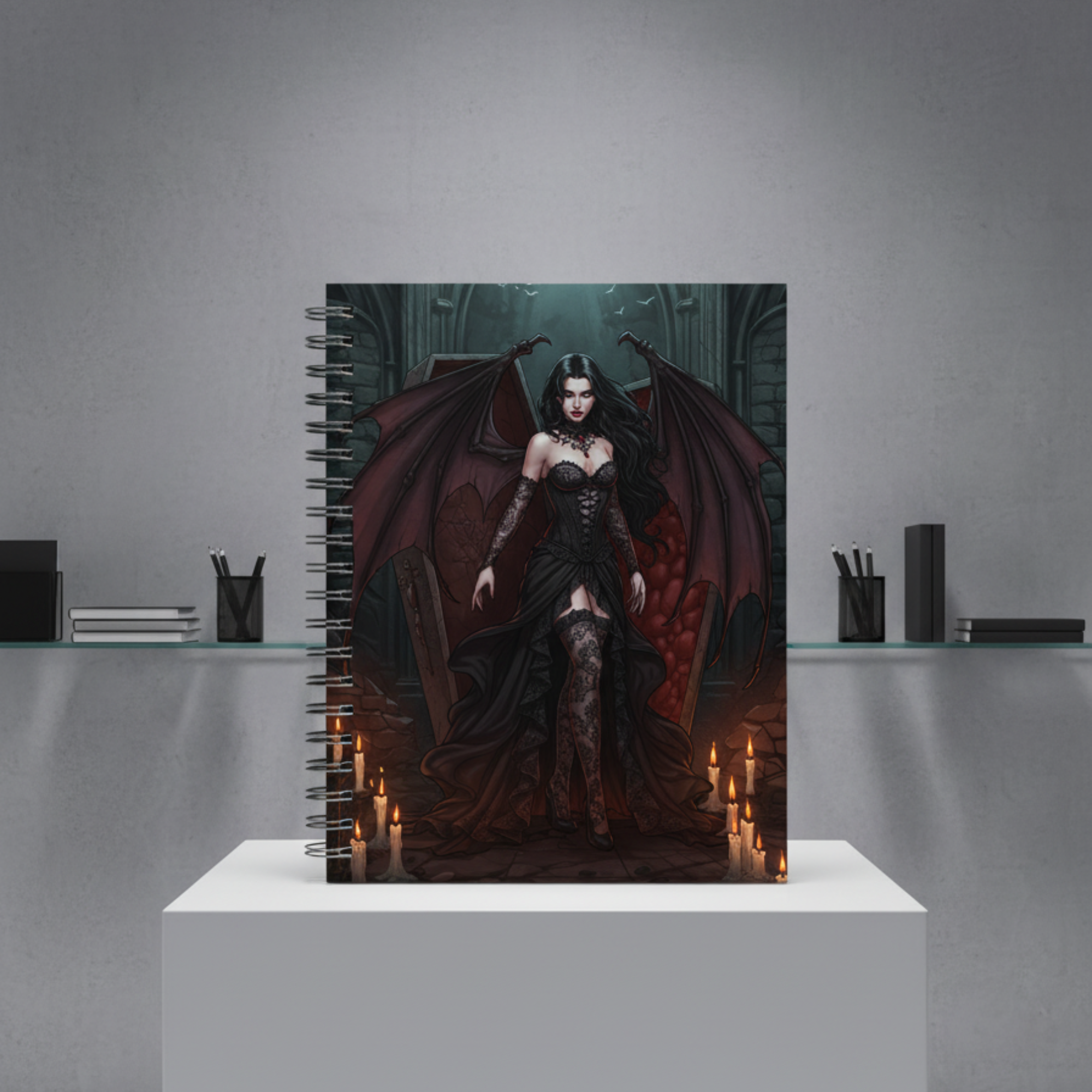 Gothic Elven Dark Angel Art - Fantasy Digital Journal Pages Scrapbooking Gothic Dark Elves