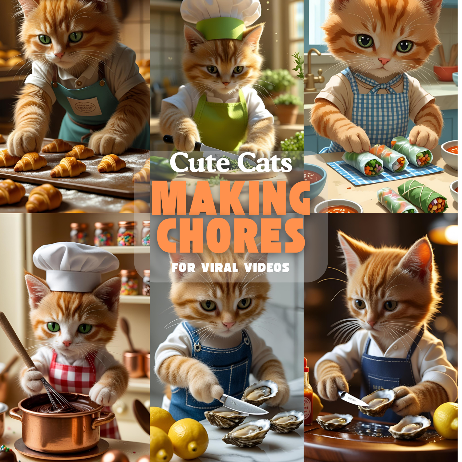 Beyond Adorable: Cute Cats Doing Chores, cats images, cats clipart