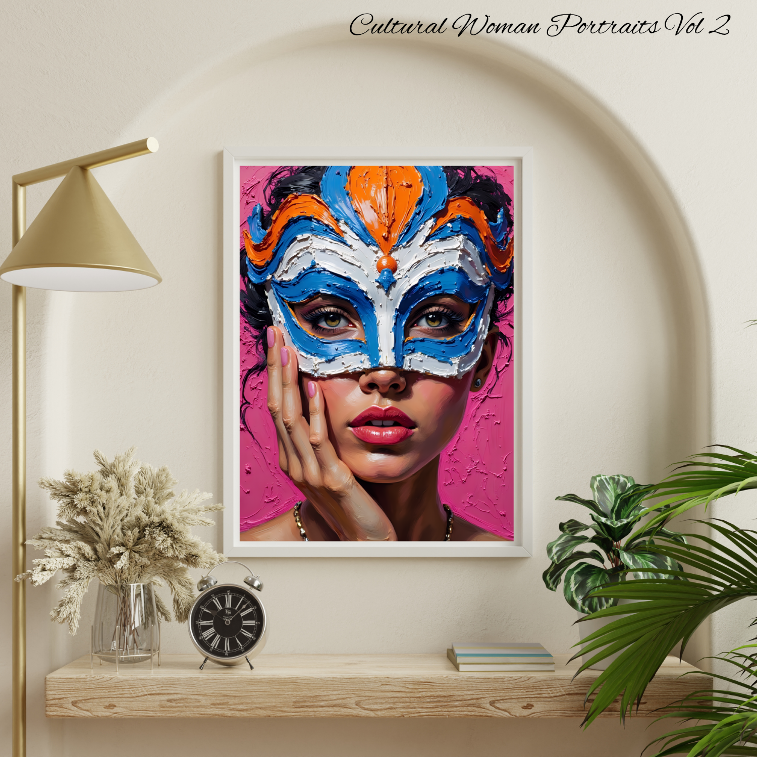 Vibrant Cultural Woman Portraits Prints V2- Set of 5 Unique Designs | Instant Digital Download - v2
