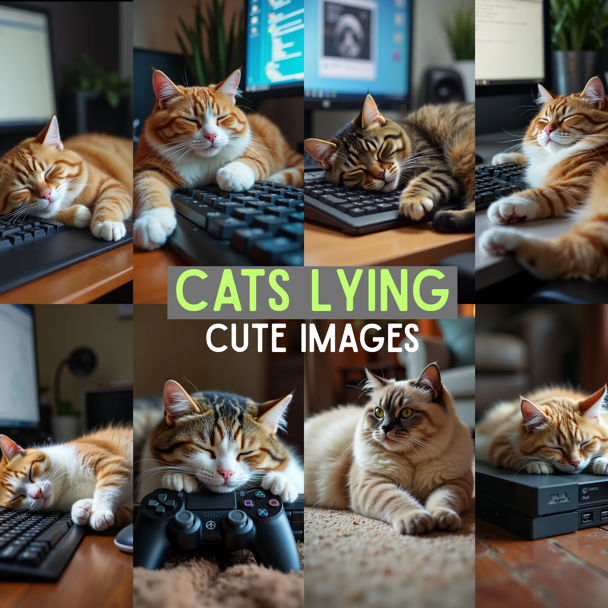 Adorable Cats Lying Down, cats images, cute cats sleeping, cats images