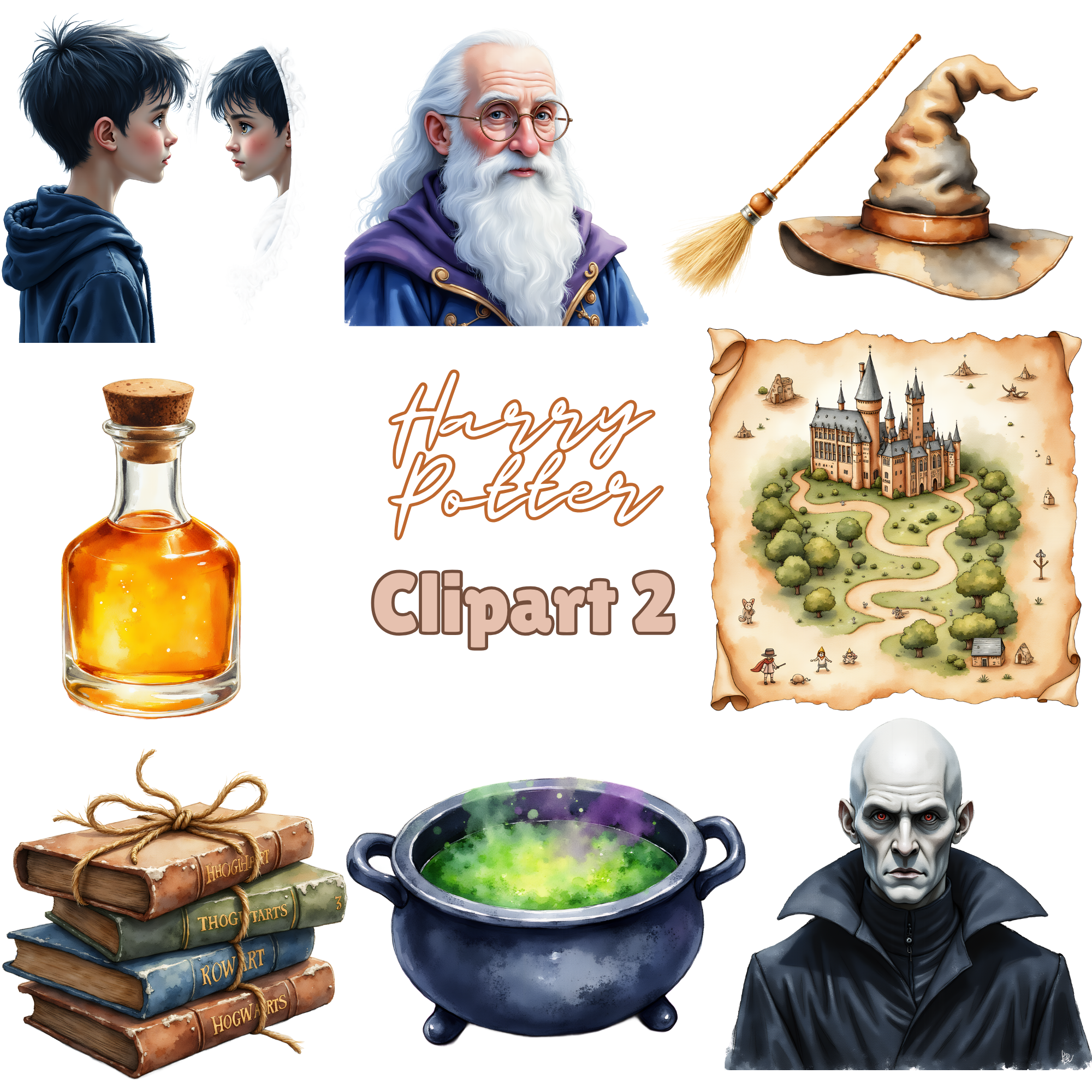 Harry Potter Clipart 2 Bundle, Harry potter clipart