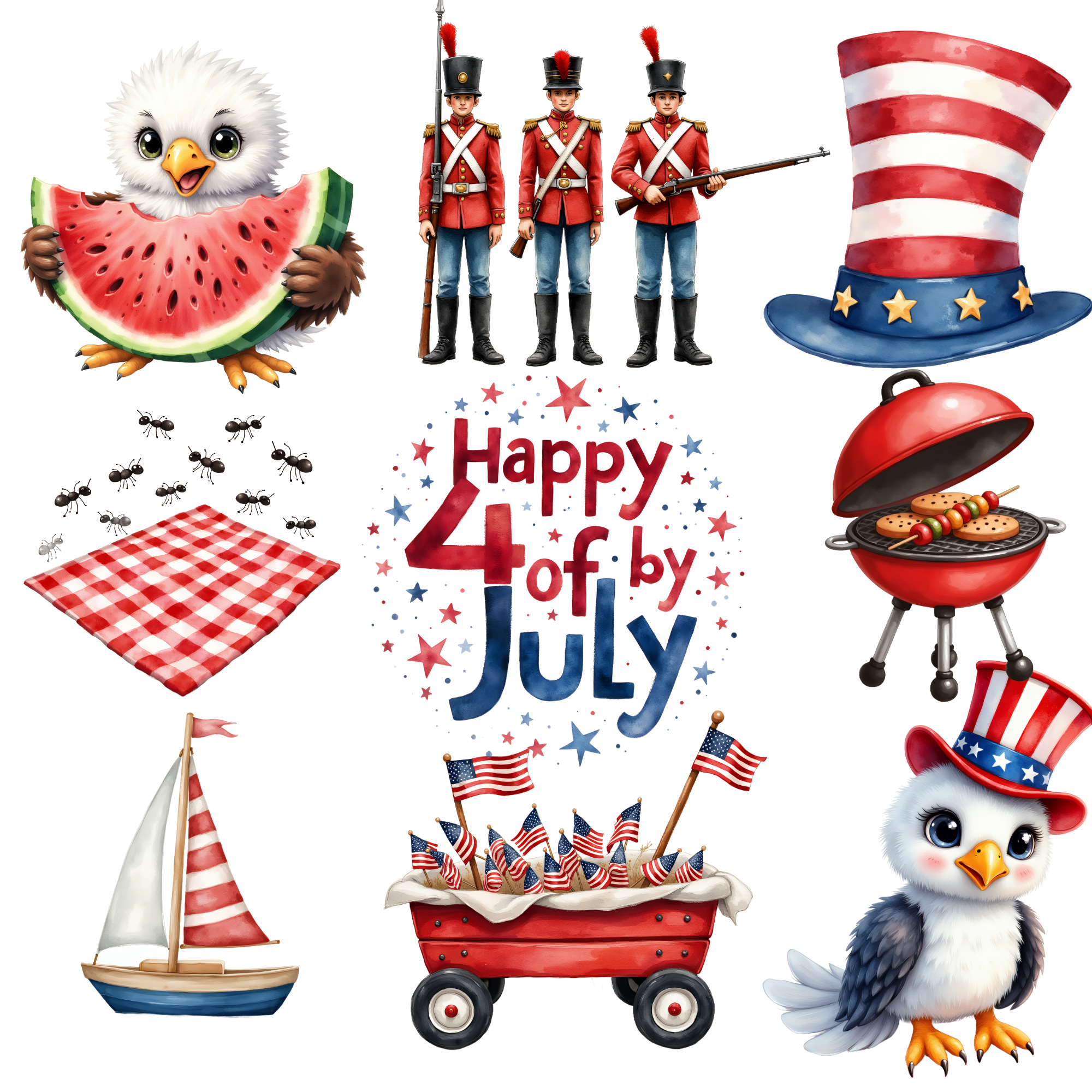 4th of july Clipart, Overlays, american clipart