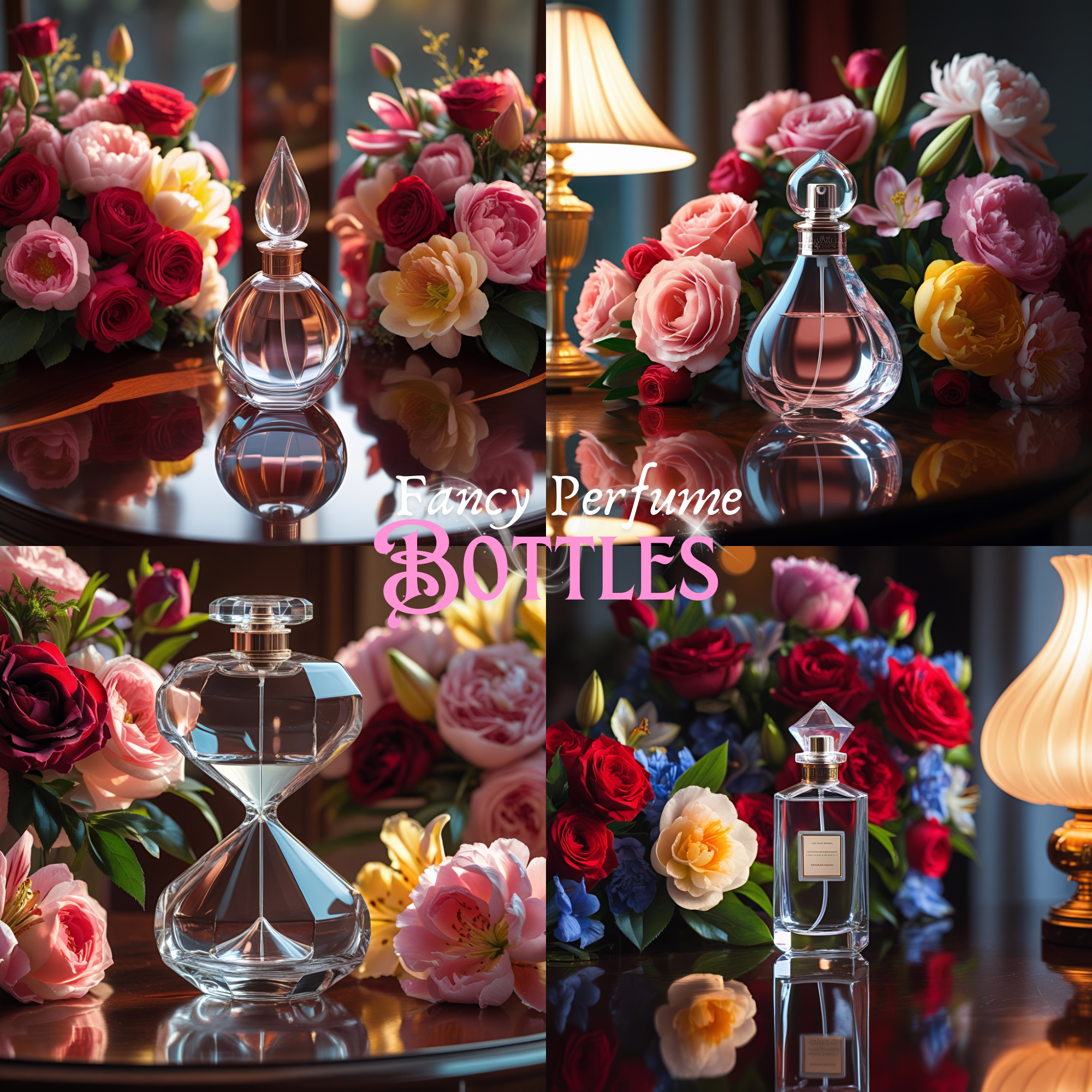 Elegant Perfume Bottle Clipart Bundle