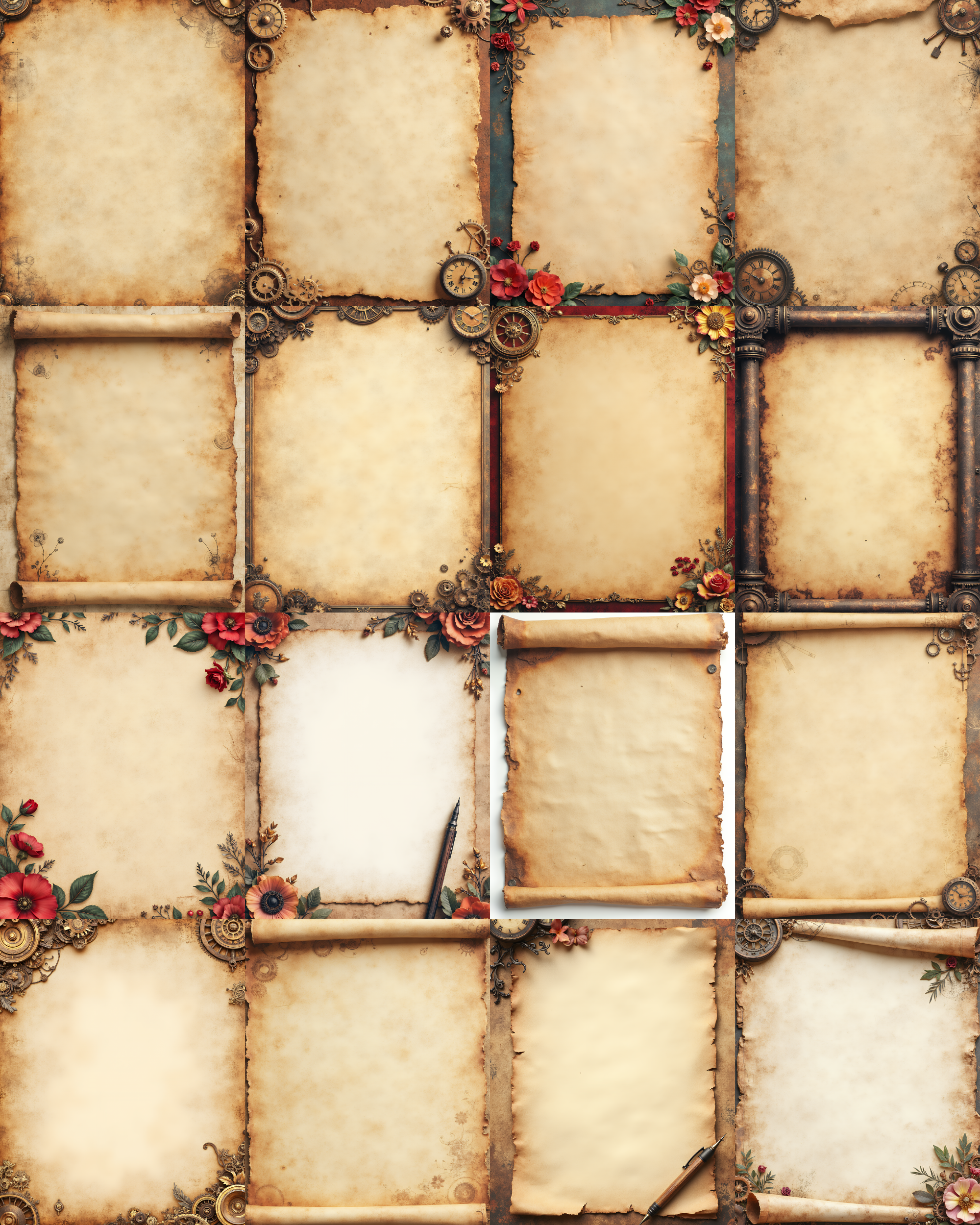 Steampunk Papers Bundle  Digital