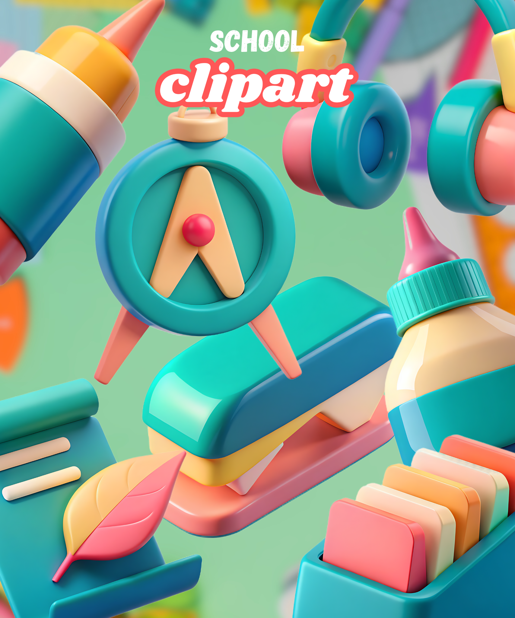 School Office Supplies Clipart