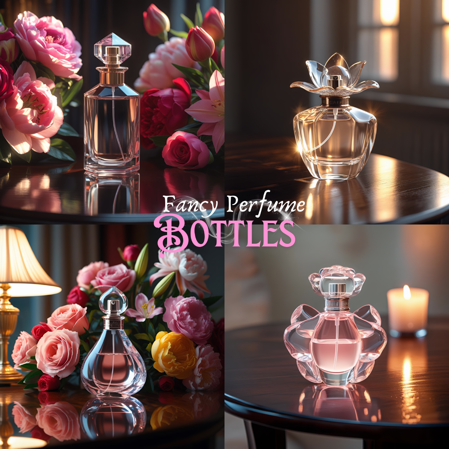 Elegant Perfume Bottle Clipart Bundle