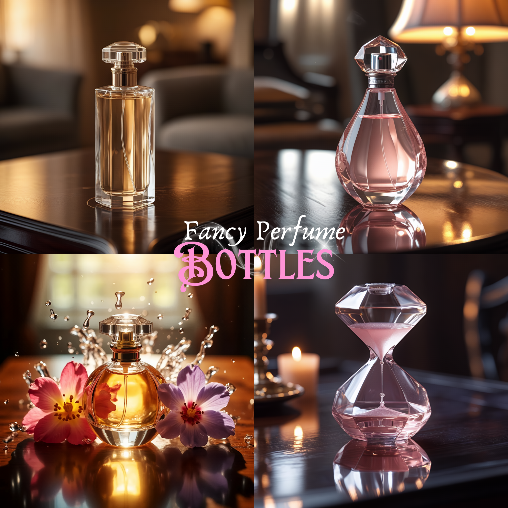 Elegant Perfume Bottle Clipart Bundle